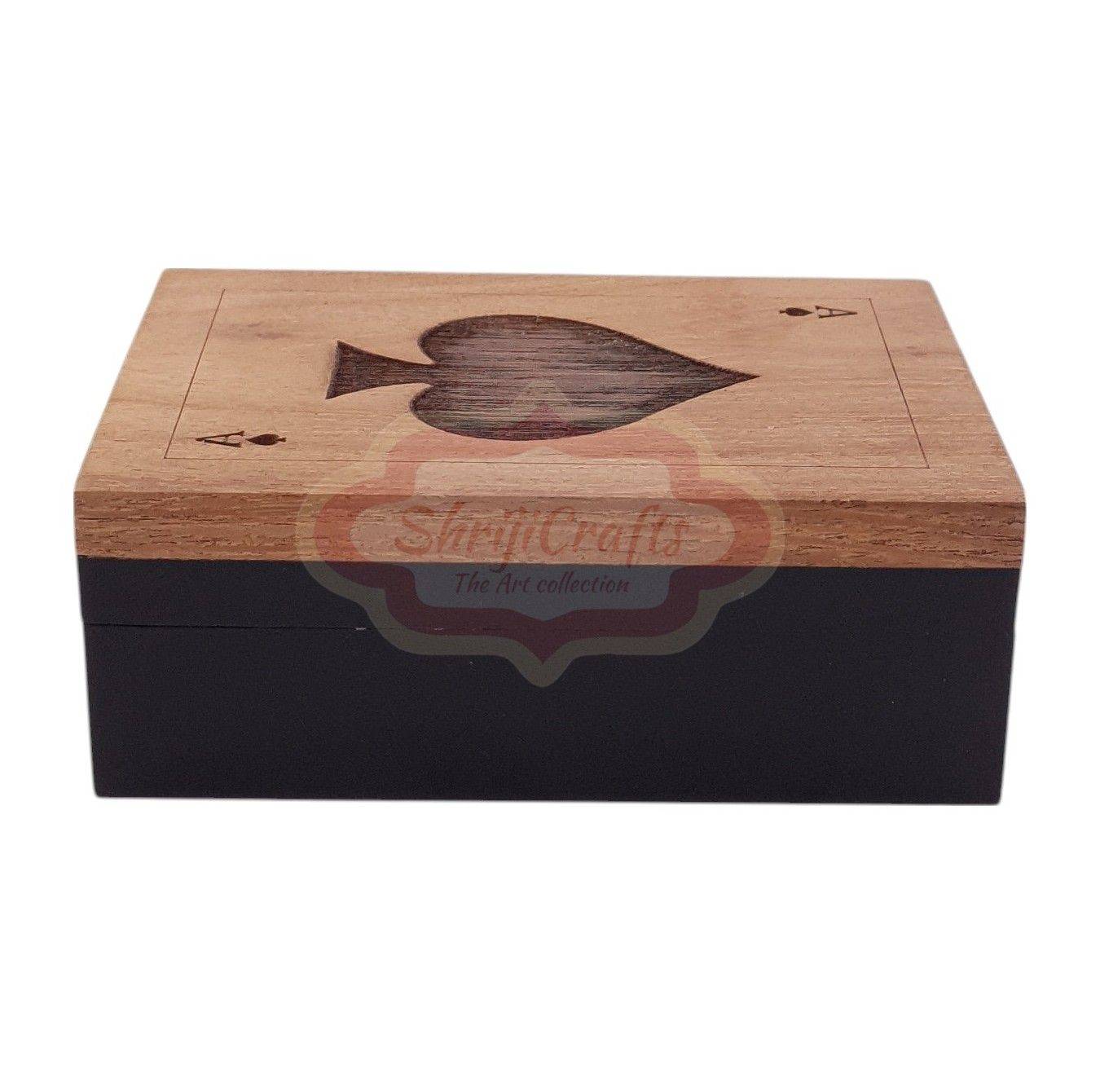 Store your playing cards in style with Handcrafted Wooden & Resin Card Box - View 6