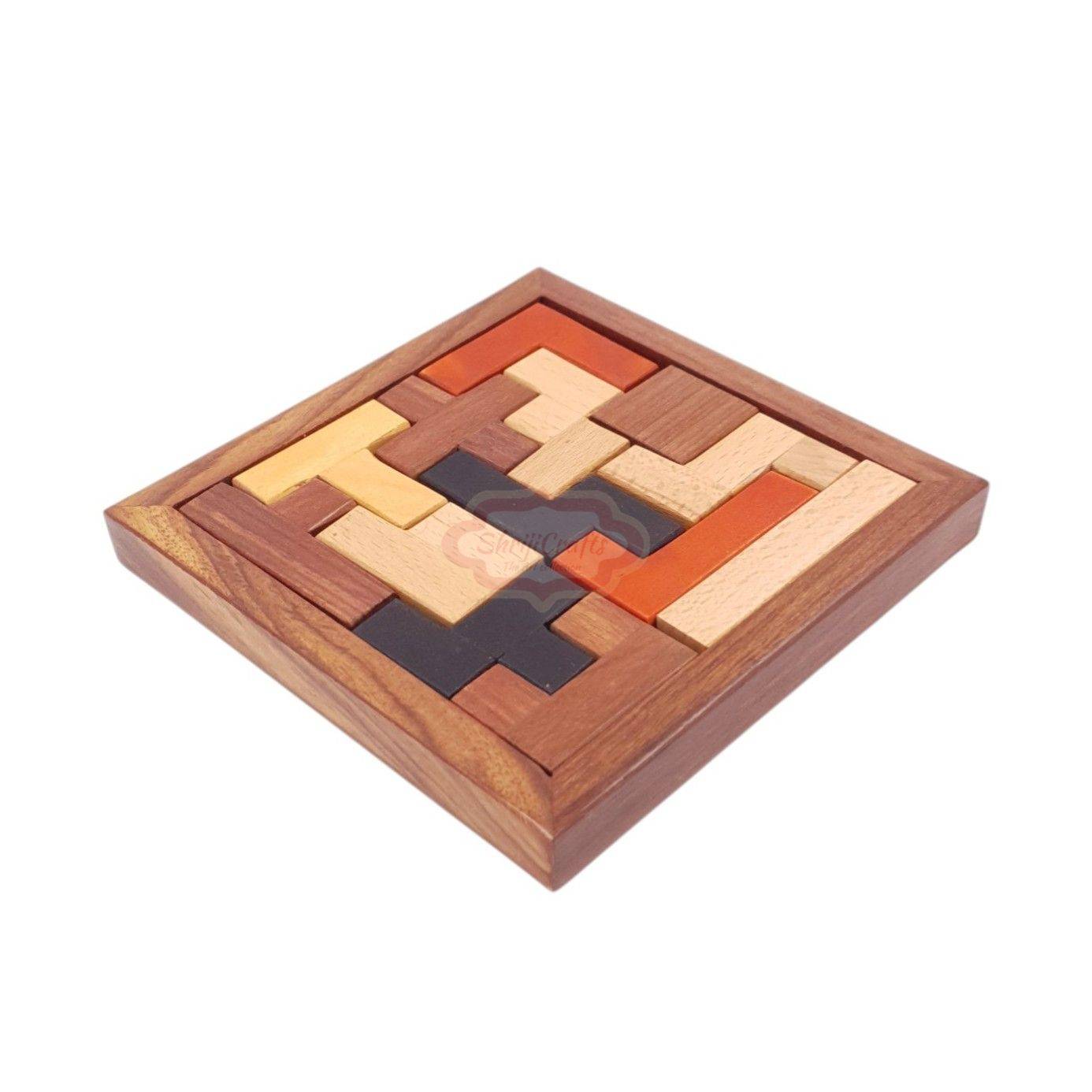 Handcrafted wooden block jigsaw puzzle for fun and brain development — handcrafted wooden product by Shrijicrafts