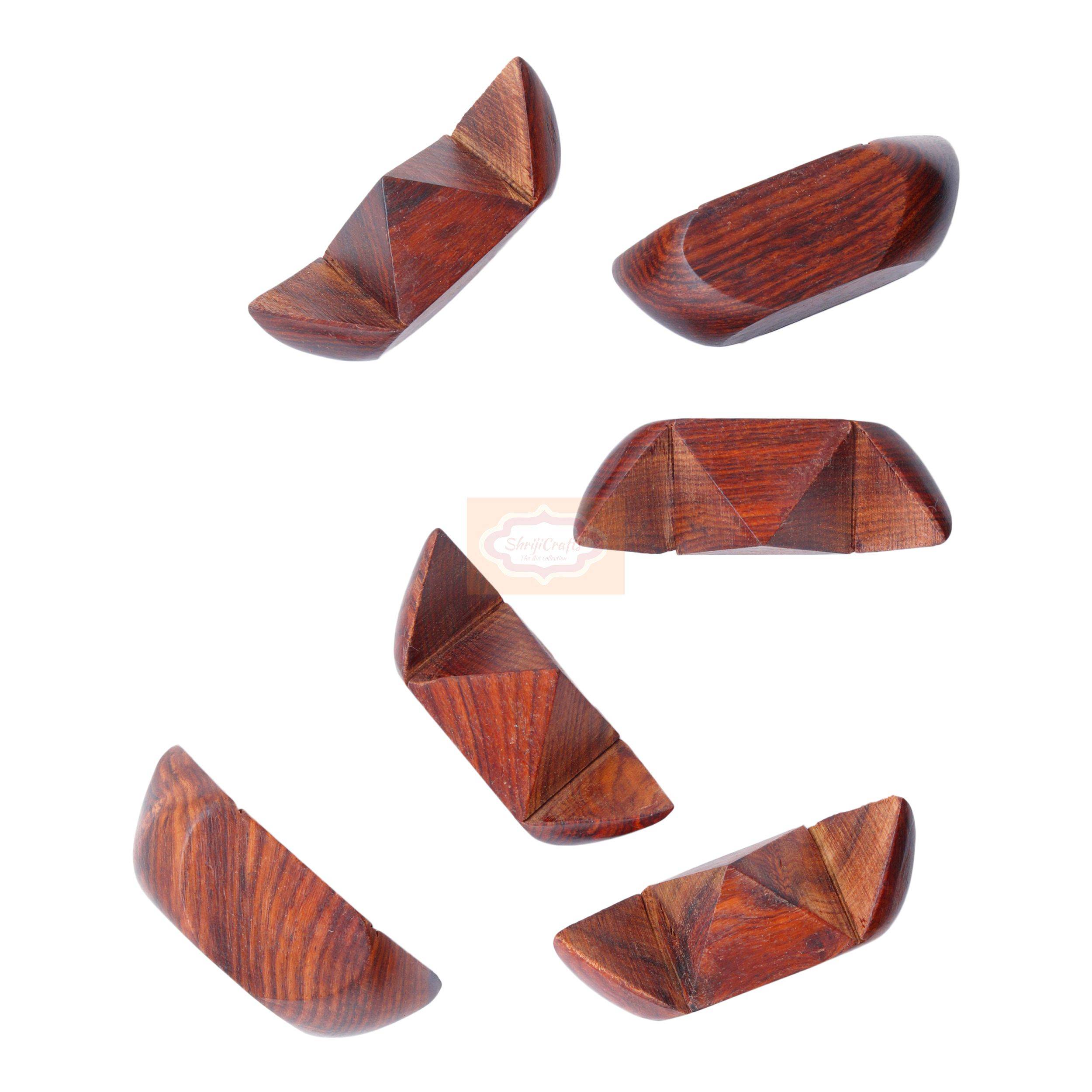 Handcrafted Wooden Soccer Ball 3D Puzzle made from premium quality hardwood 3x3x3 Inches — handcrafted wooden product by Shrijicrafts