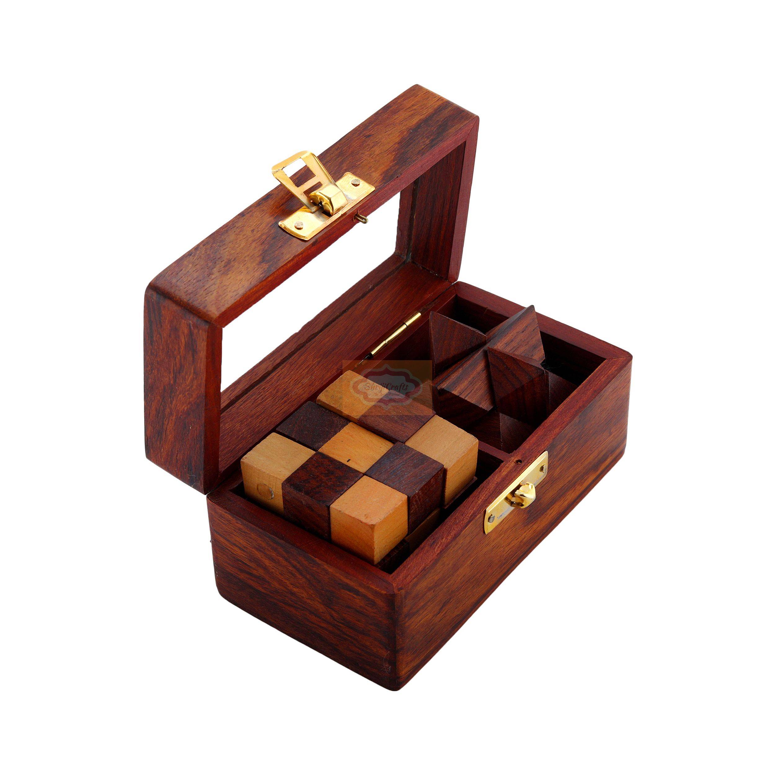 Handcrafted Wooden Puzzle Set — handcrafted wooden product by Shrijicrafts