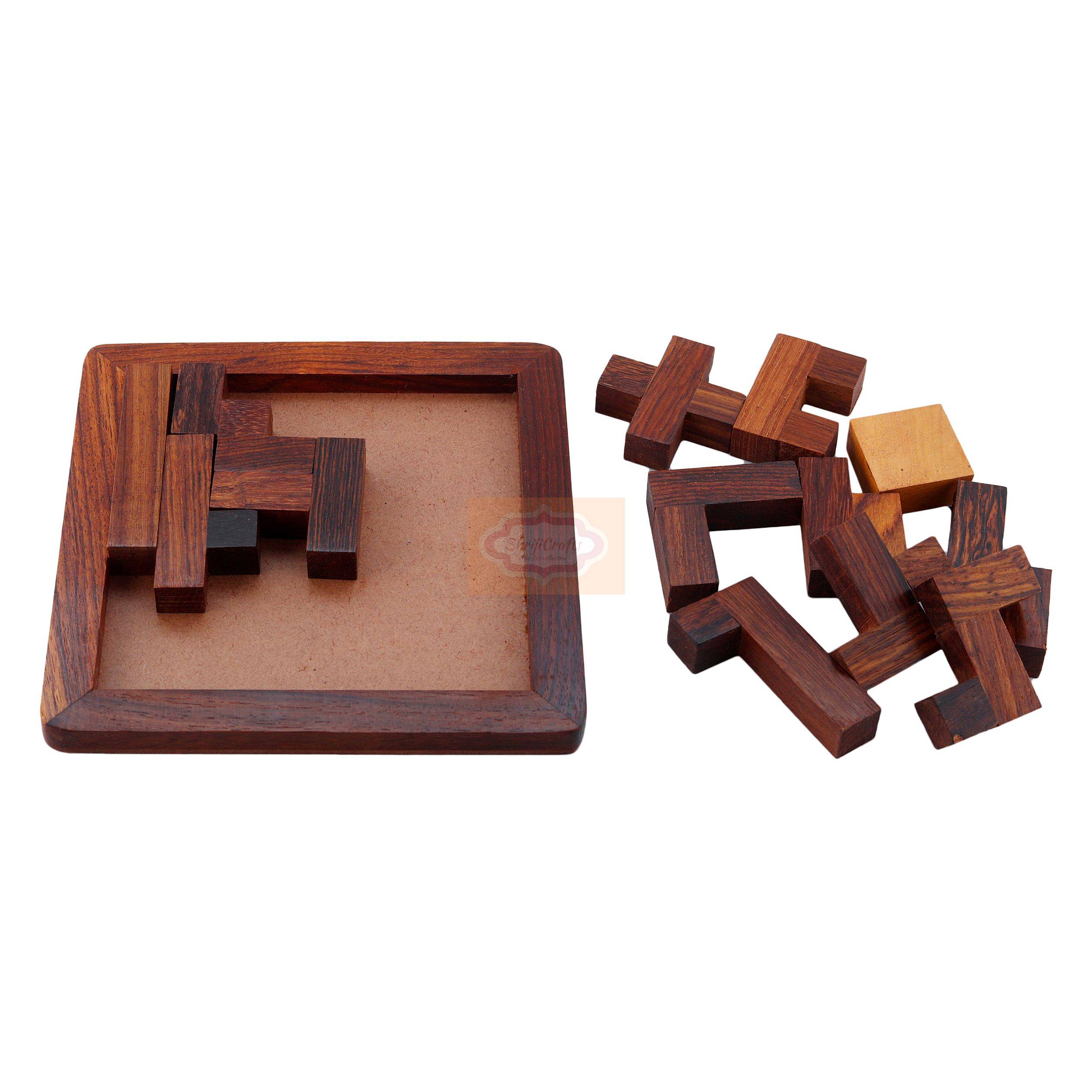 Handcrafted Wooden Jigsaw Puzzle made from premium Sheesham and Pine Wood — handcrafted wooden product by Shrijicrafts