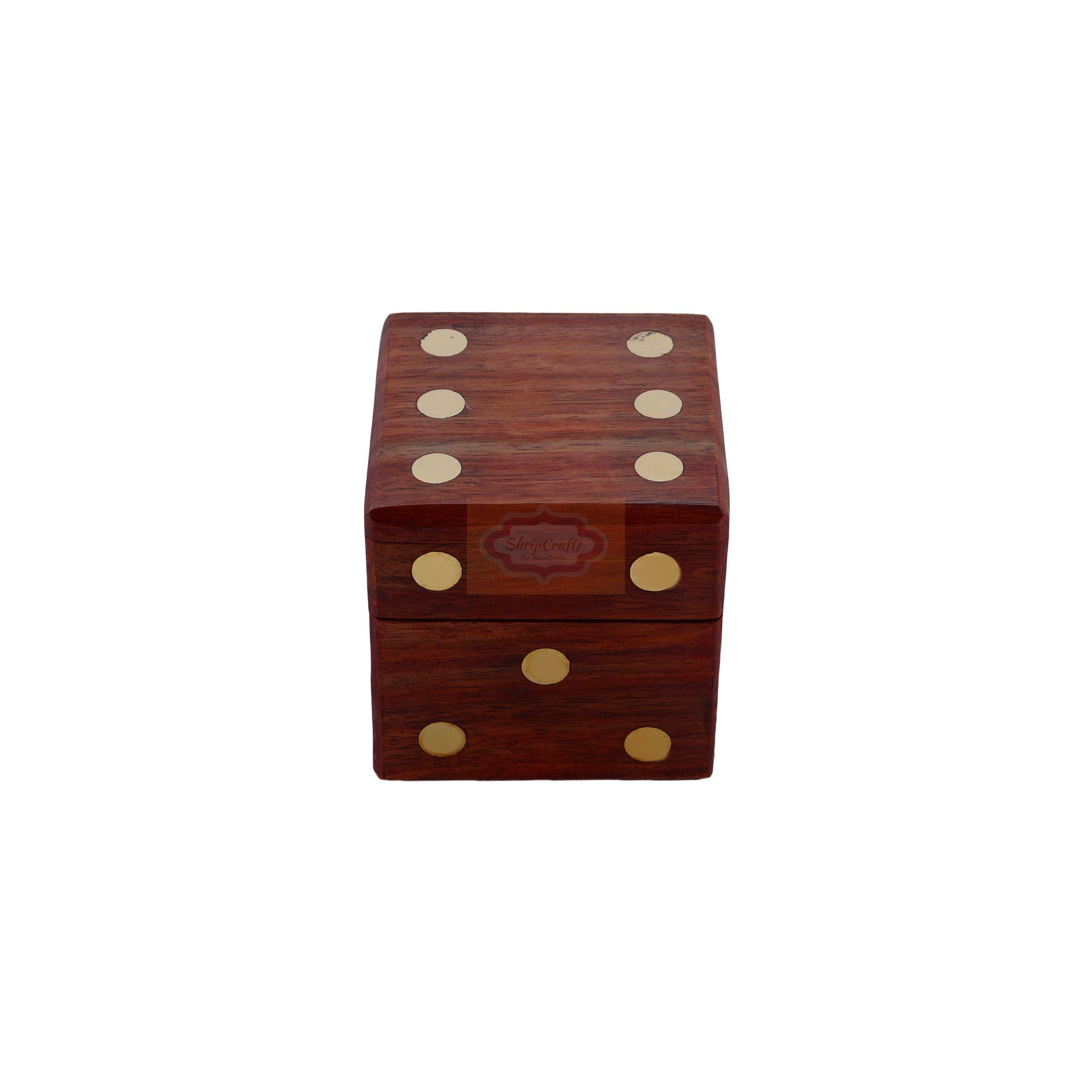 Handcrafted Wooden Dice Box with 5 premium wooden dice - View 7