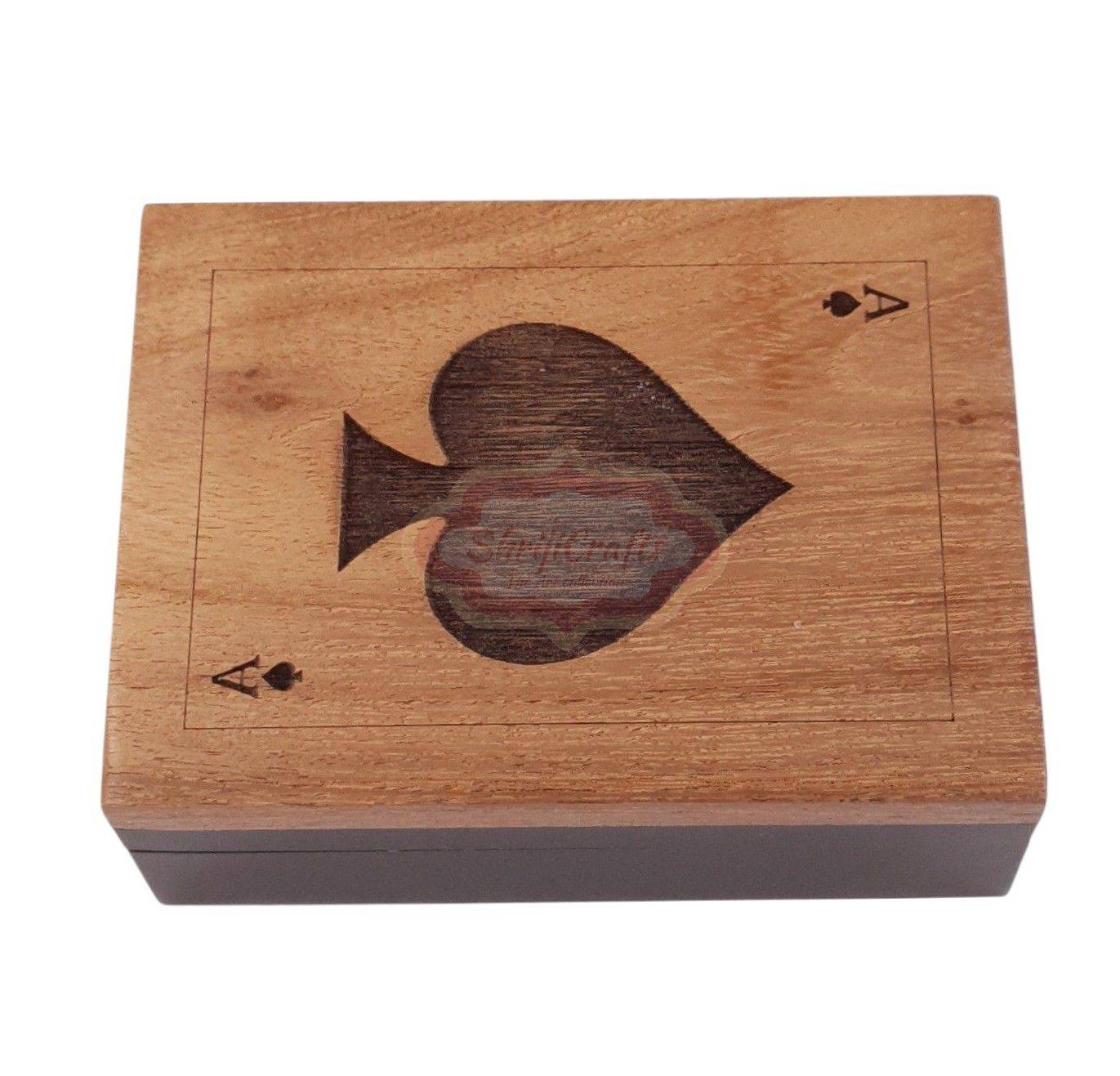 Store your playing cards in style with Handcrafted Wooden & Resin Card Box - View 5