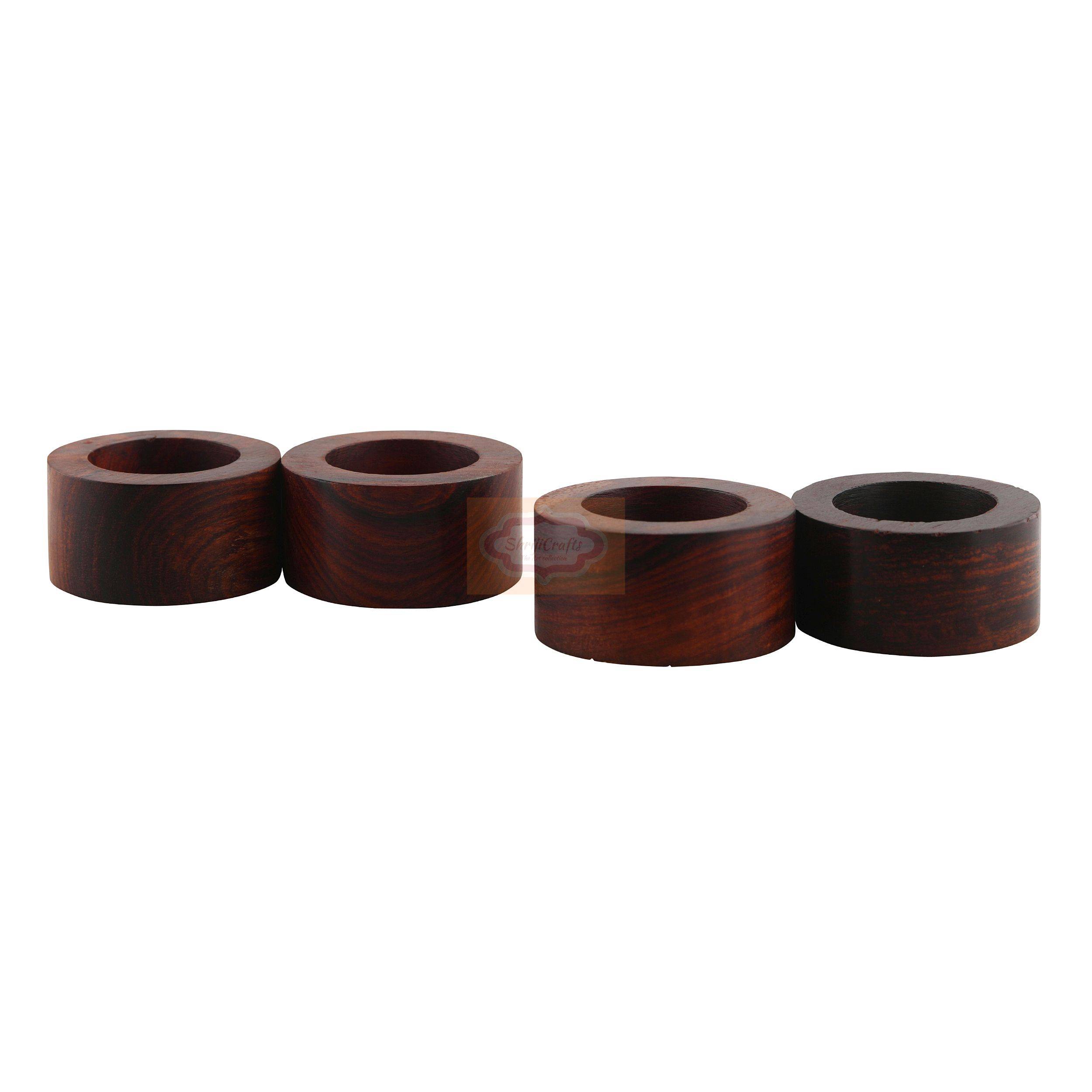 Handcrafted wooden napkin rings available in a set of 12 - View 4