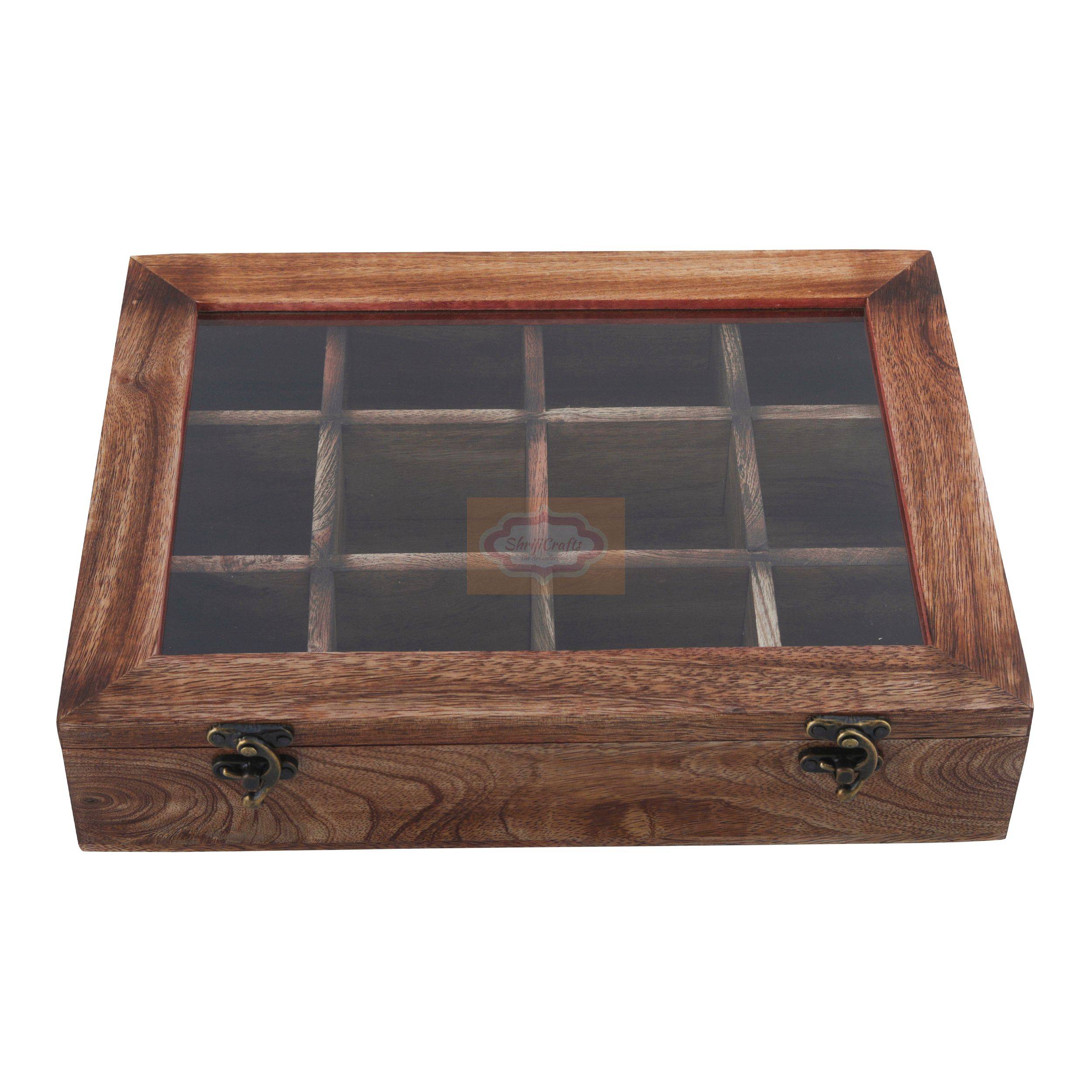 Handcrafted Mango Wood Spice Box with spoon - View 6