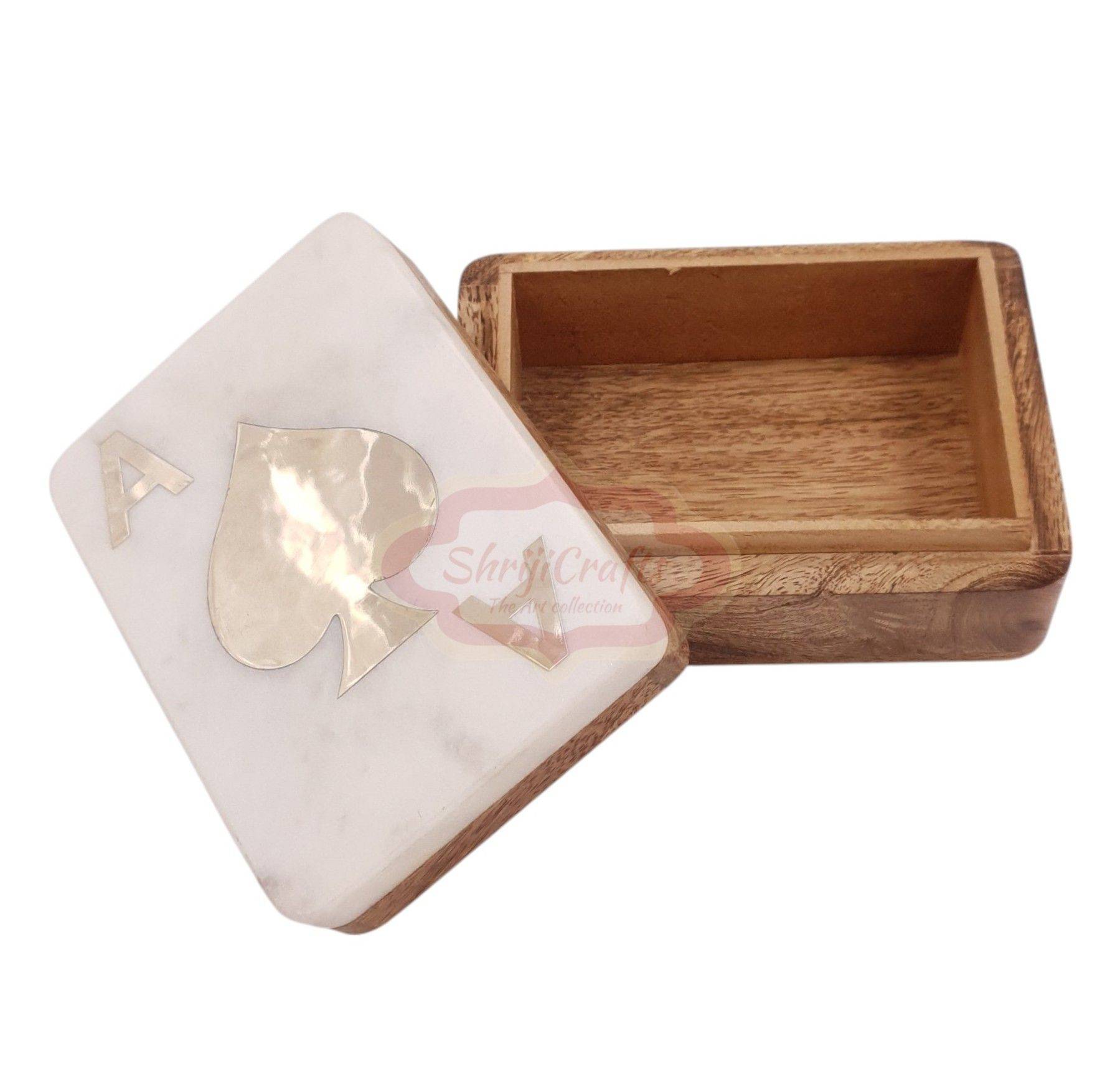 Handcrafted Marble & Wooden Card Box - View 3