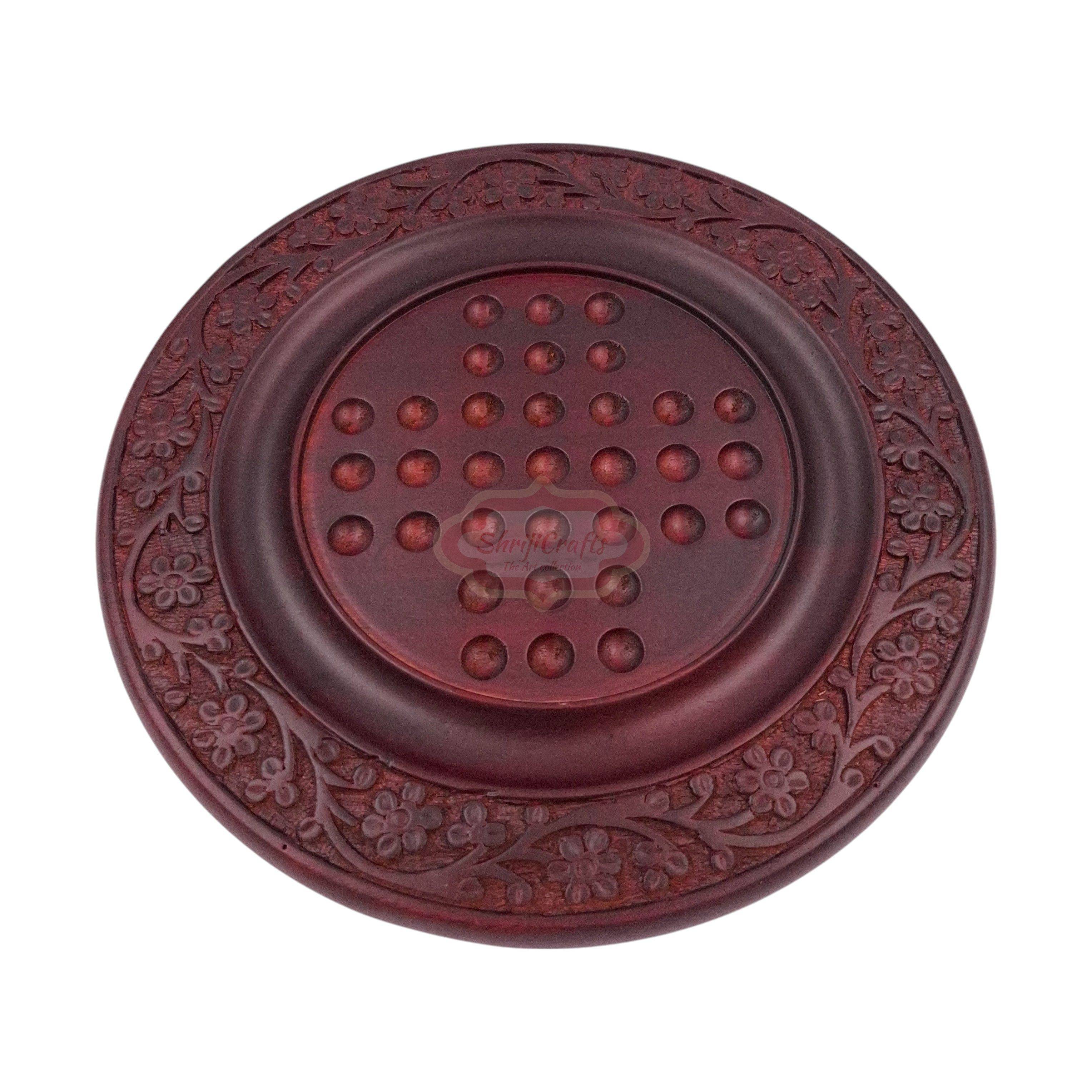Handcrafted Brainvita Solitaire board game made from premium Sheesham wood — handcrafted wooden product by Shrijicrafts