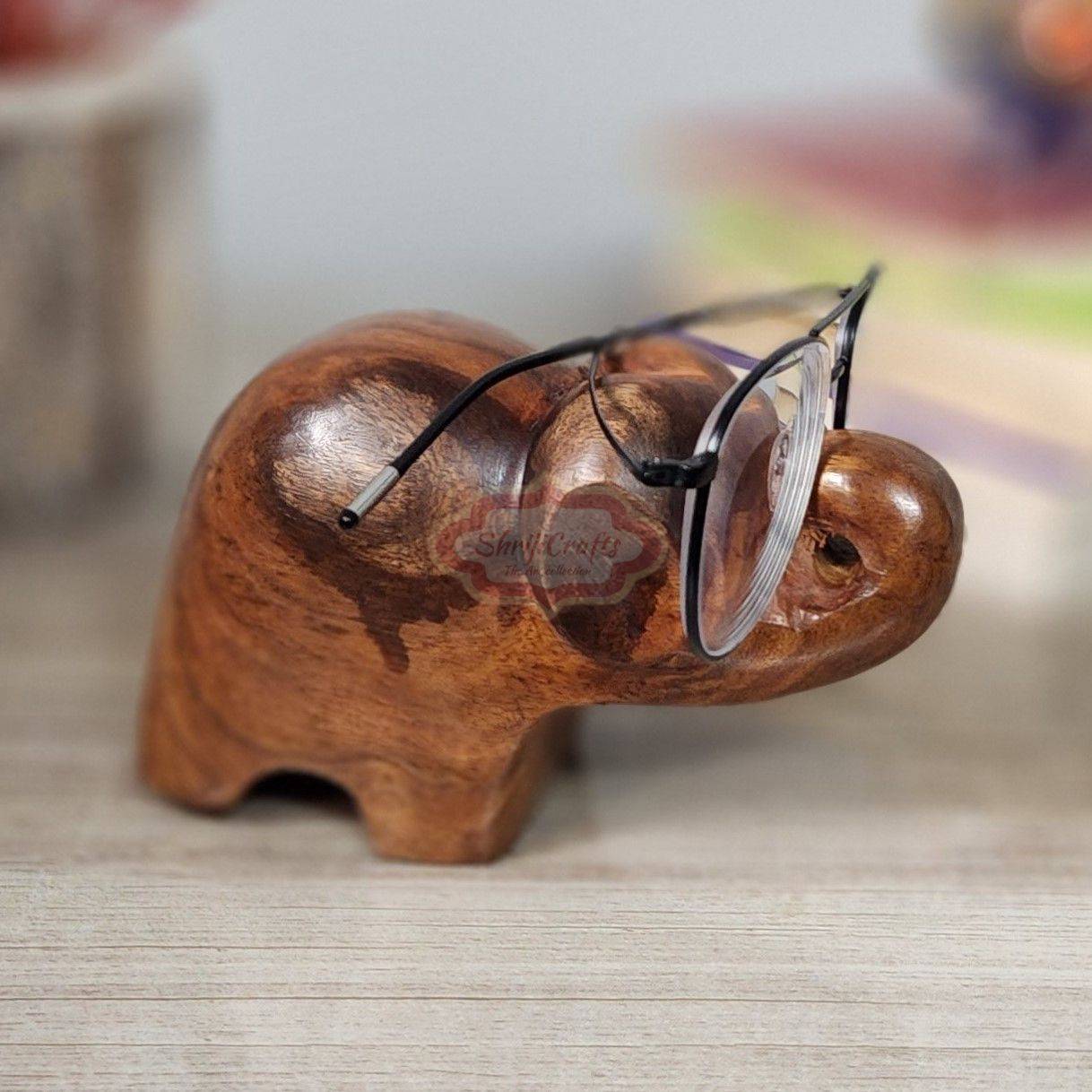 Handcrafted wooden eyeglass holder designed to keep your spectacles safe and within easy reach - View 5