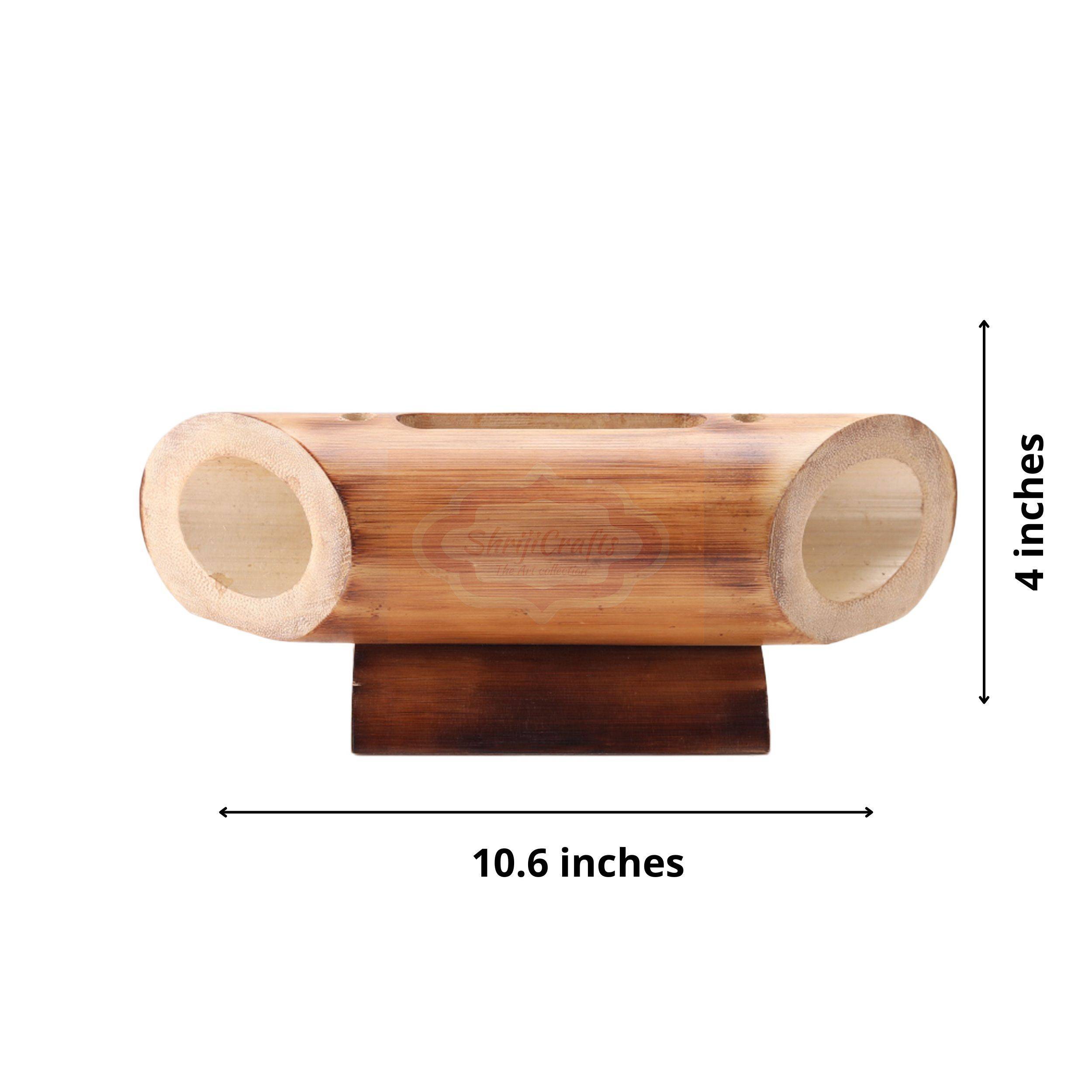 Handcrafted bamboo wooden mobile amplifier that naturally enhances your smartphone’s sound without electricity — handcrafted wooden product by Shrijicrafts