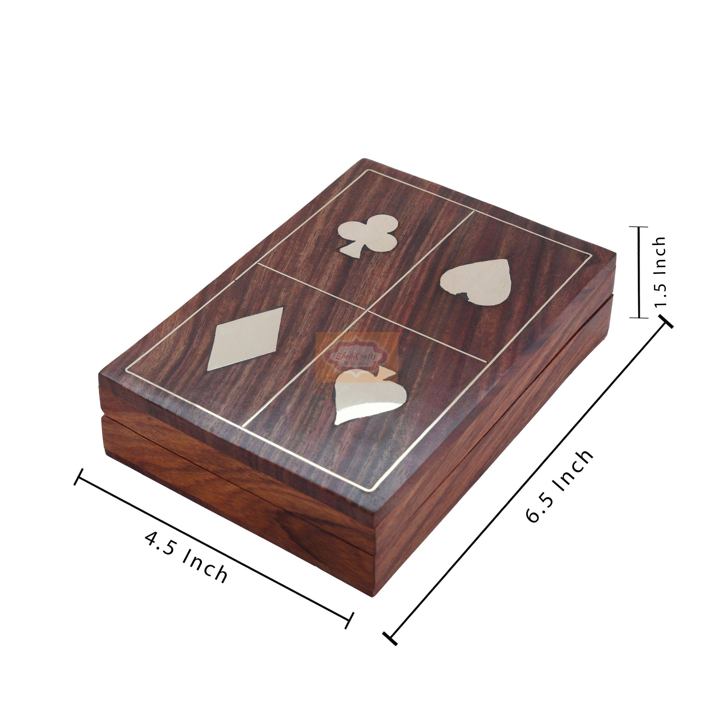 A handcrafted wooden card deck holder for storing and protecting your playing cards - View 7