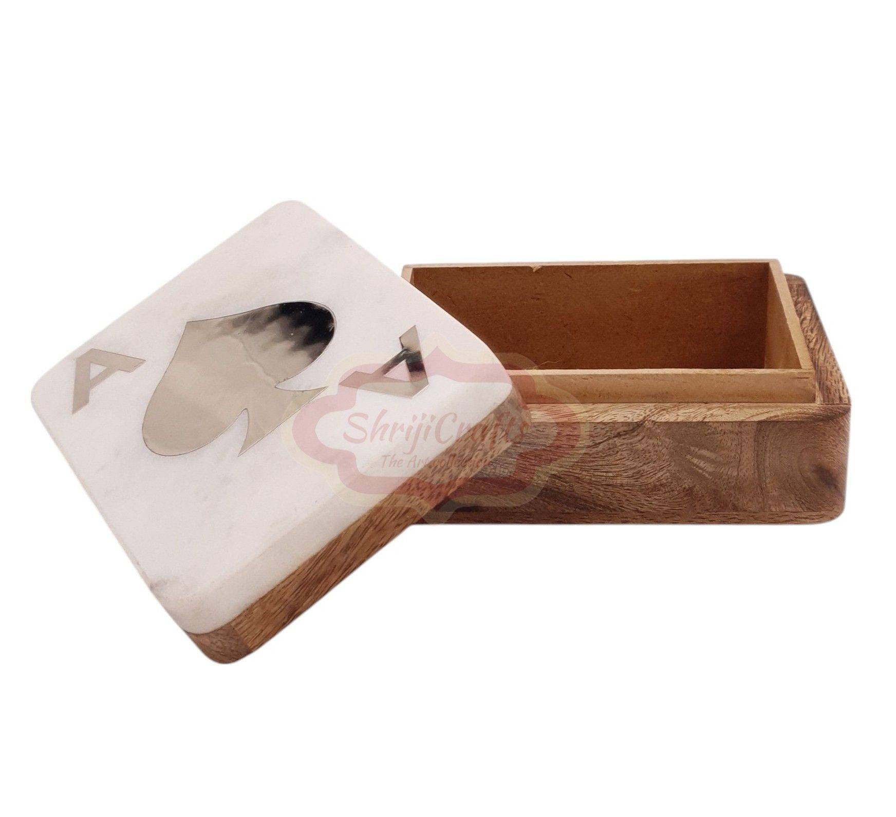 Handcrafted Marble & Wooden Card Box - View 2