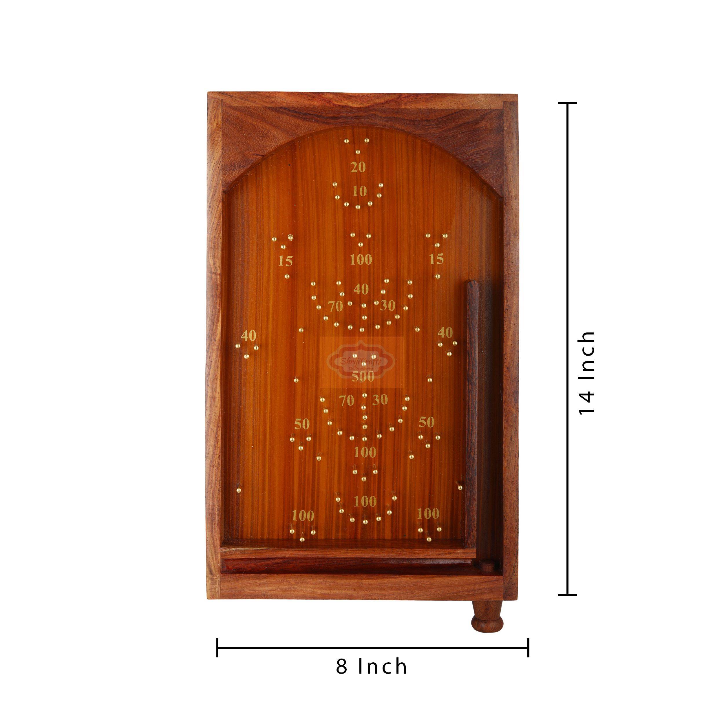 Classic handcrafted wooden Bagatelle pinball game for endless family entertainment - View 7