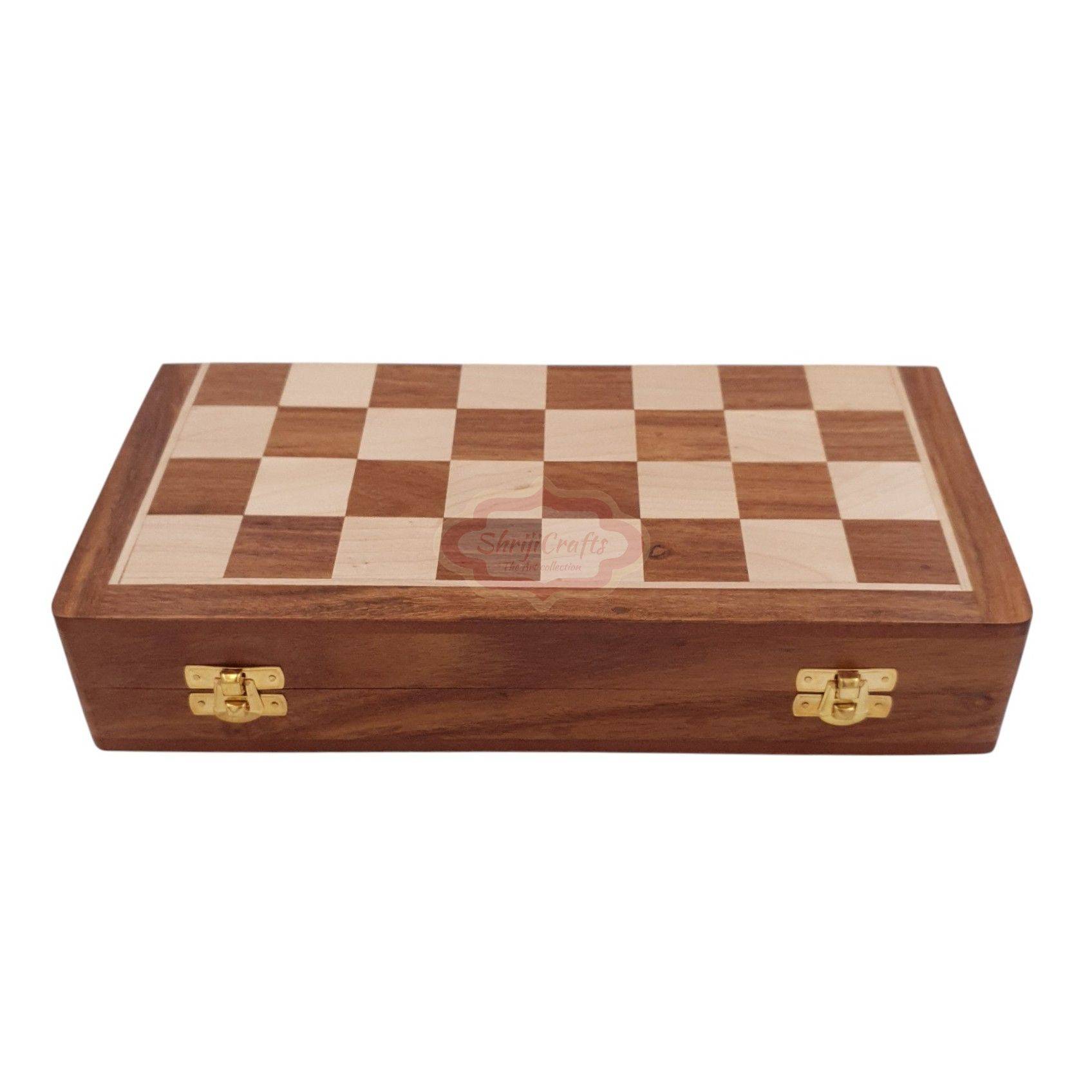 12 Inch Magnetic Wooden Chess Set — handcrafted wooden product by Shrijicrafts