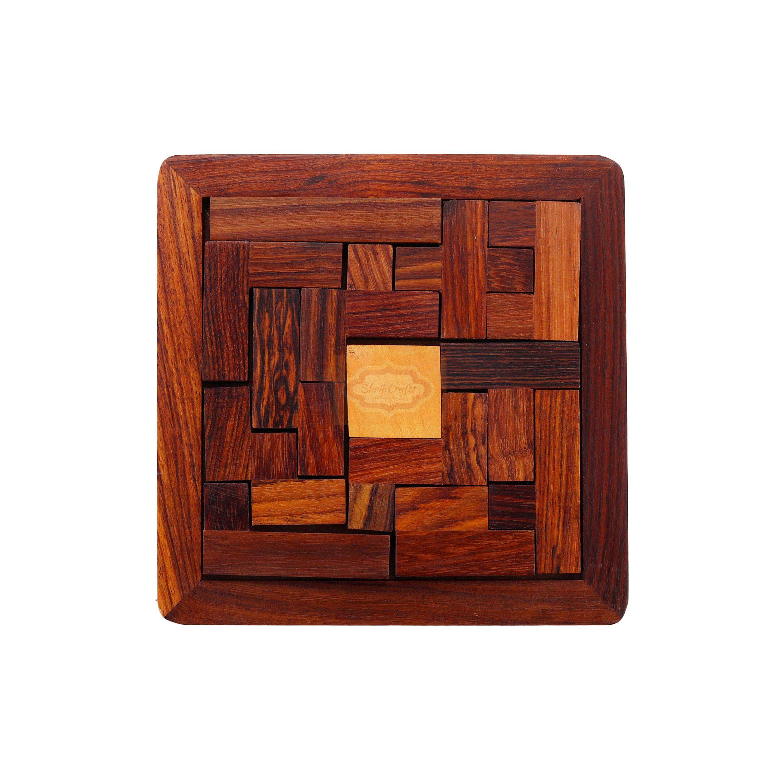 Handcrafted Wooden Jigsaw Puzzle made from premium Sheesham and Pine Wood — handcrafted wooden product by Shrijicrafts