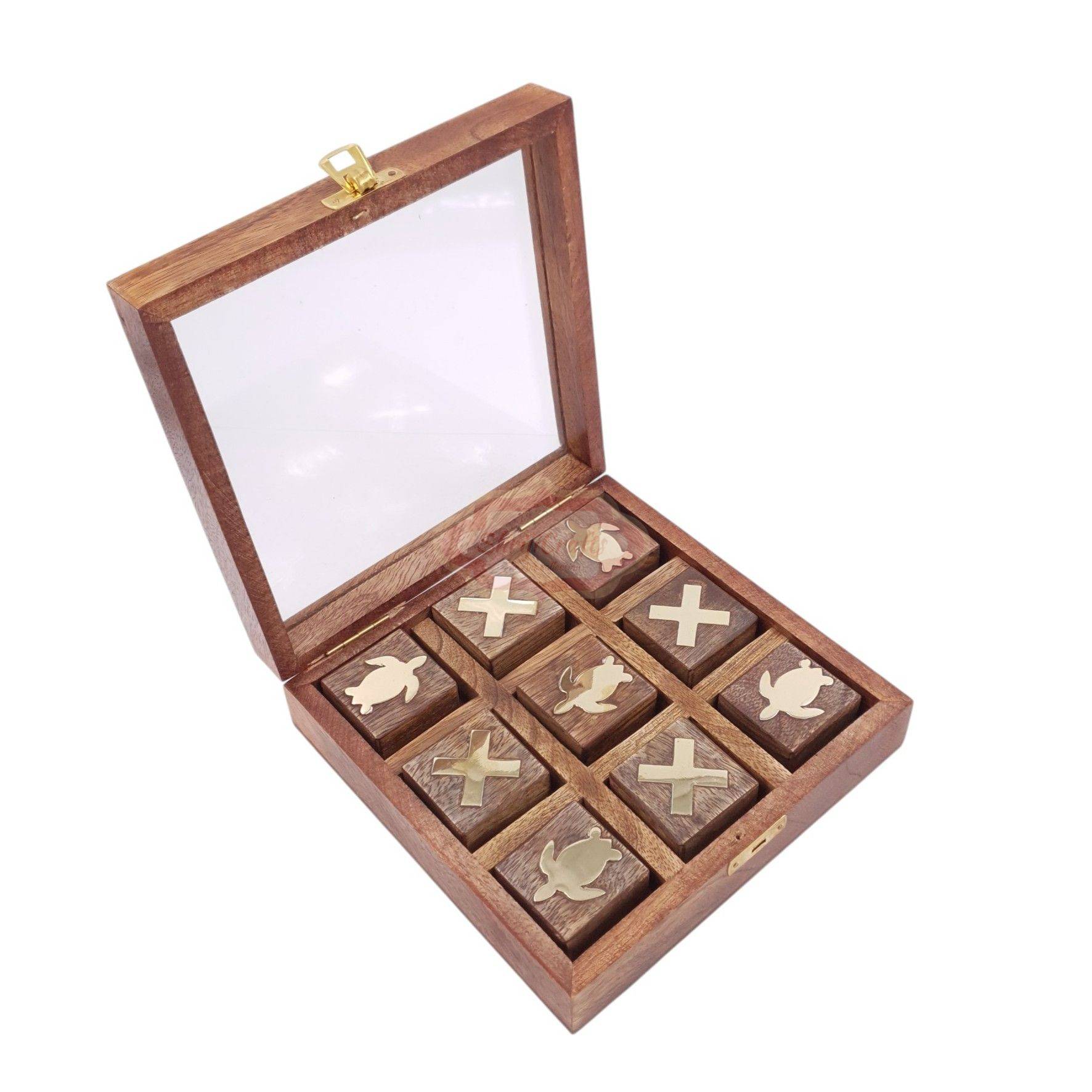 Handcrafted Wooden Tic Tac Toe game - View 4