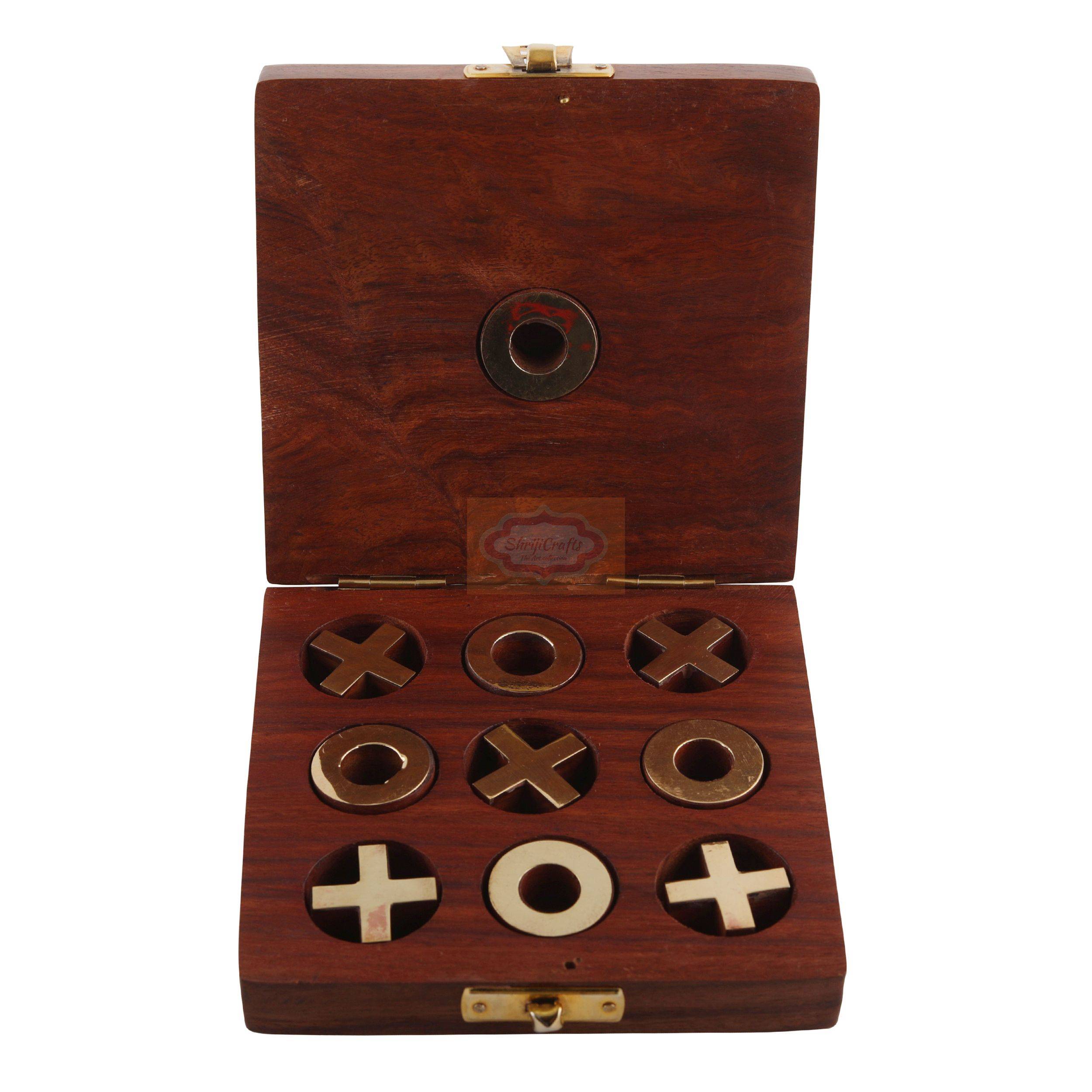 Handcrafted Wooden Tic Tac Toe Board Game for kids and adults - View 4