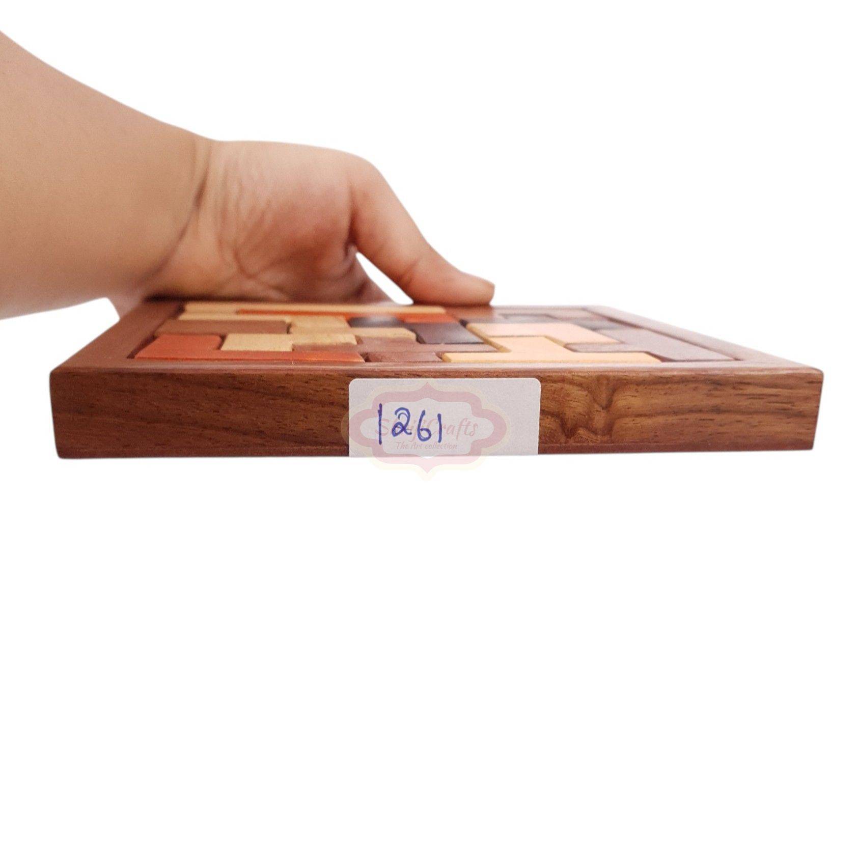 Handcrafted wooden block jigsaw puzzle for fun and brain development — handcrafted wooden product by Shrijicrafts