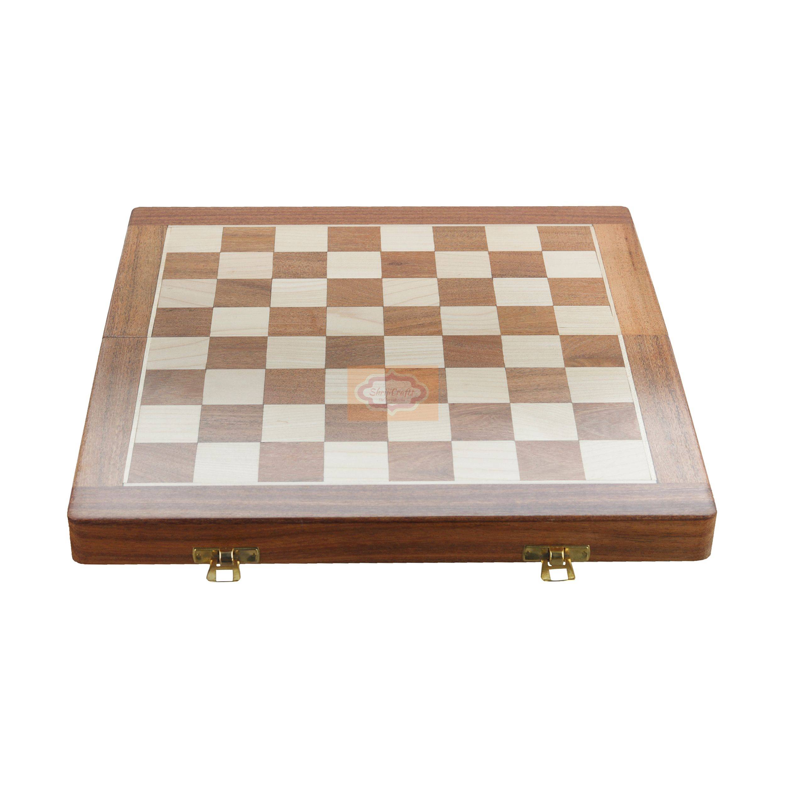 12 Inch Magnetic Wooden Chess Set — handcrafted wooden product by Shrijicrafts