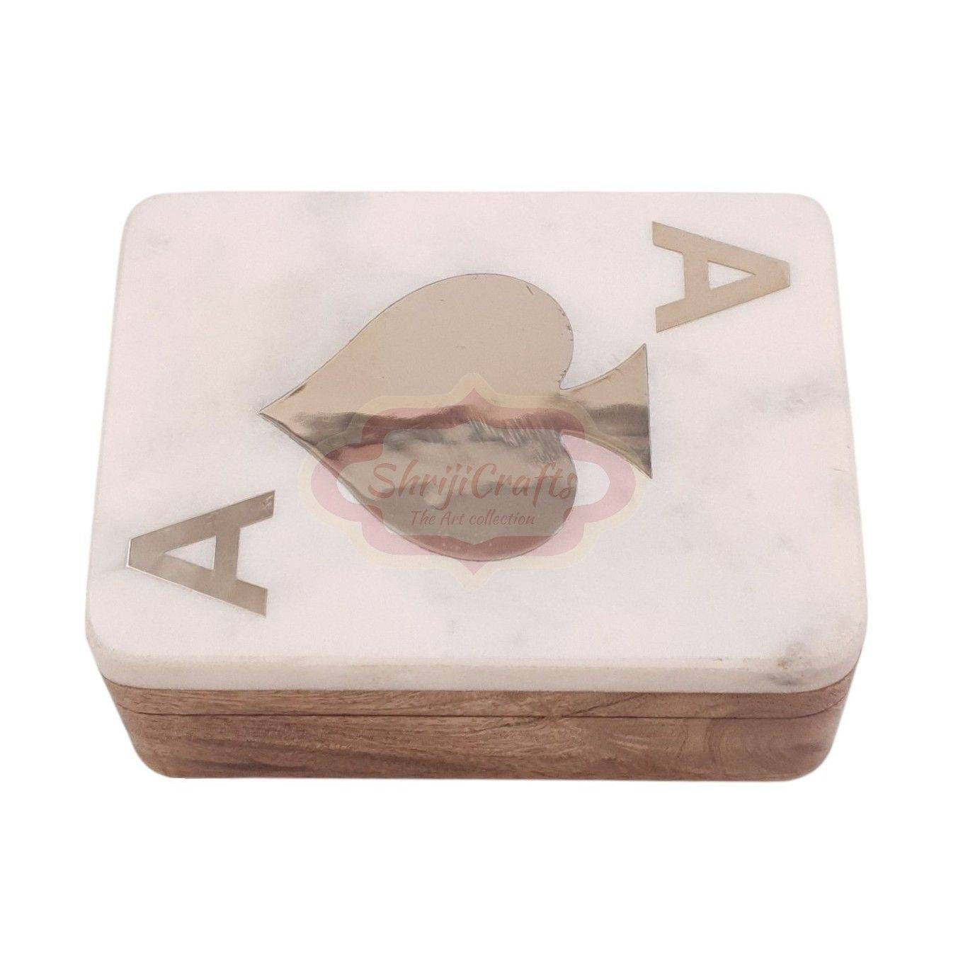 Handcrafted Marble & Wooden Card Box - View 4