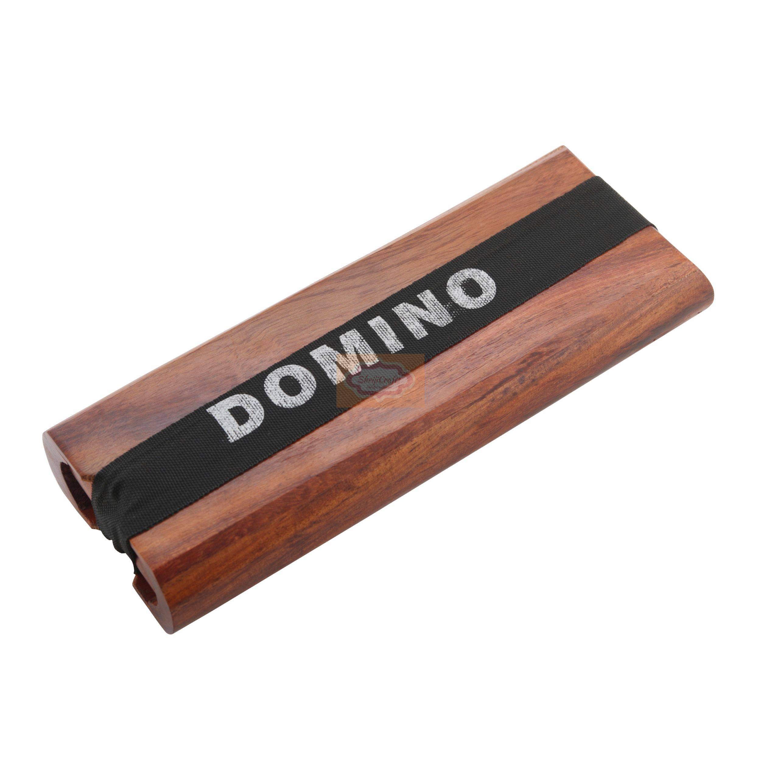 Handcrafted Wooden Classic wooden domino game set with a handcrafted storage box - View 4