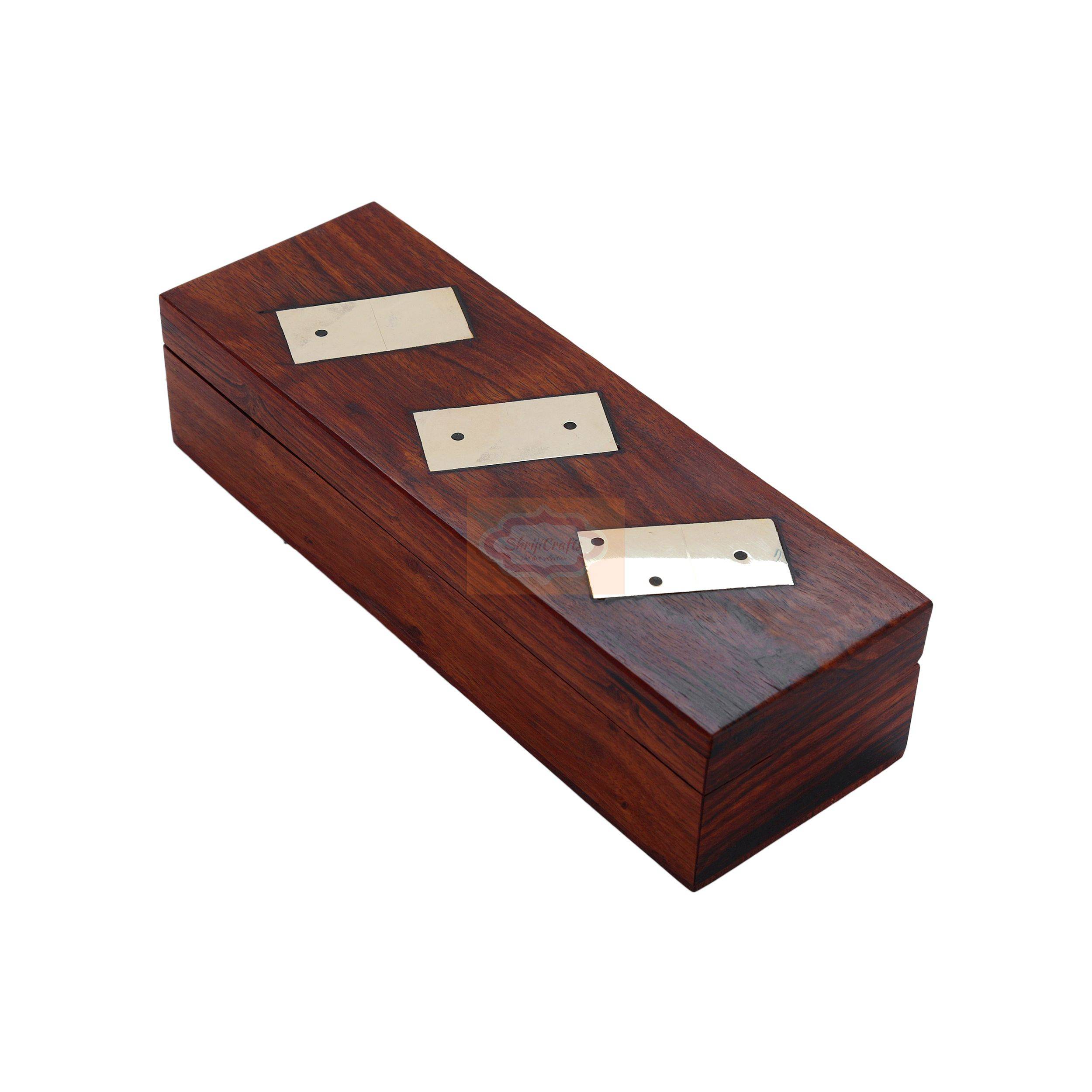 Bring family and friends together with this handcrafted 28-piece Wooden Domino Set - View 5