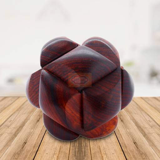 Handcrafted Wooden Soccer Ball 3D Puzzle made from premium quality hardwood 3x3x3 Inches