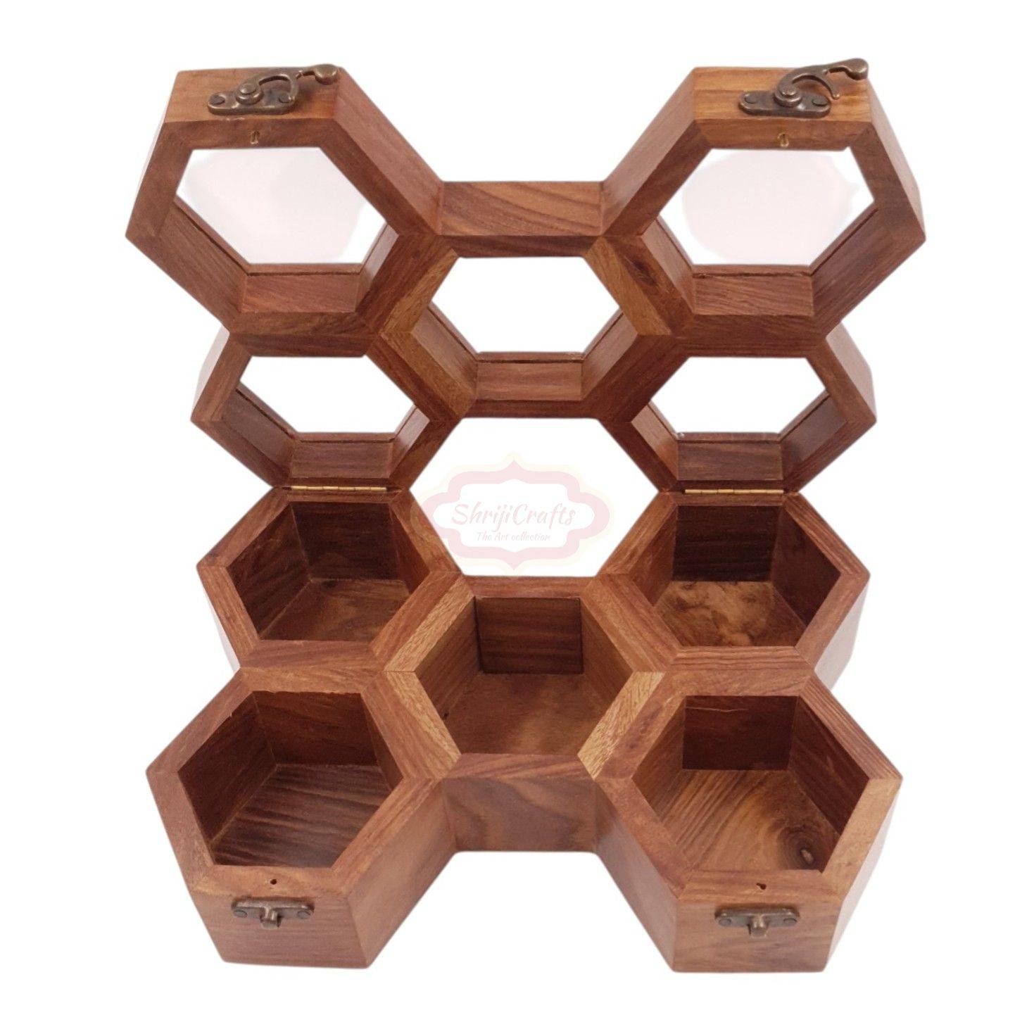 Handcrafted wooden watch box with 5 dedicated compartments - View 9