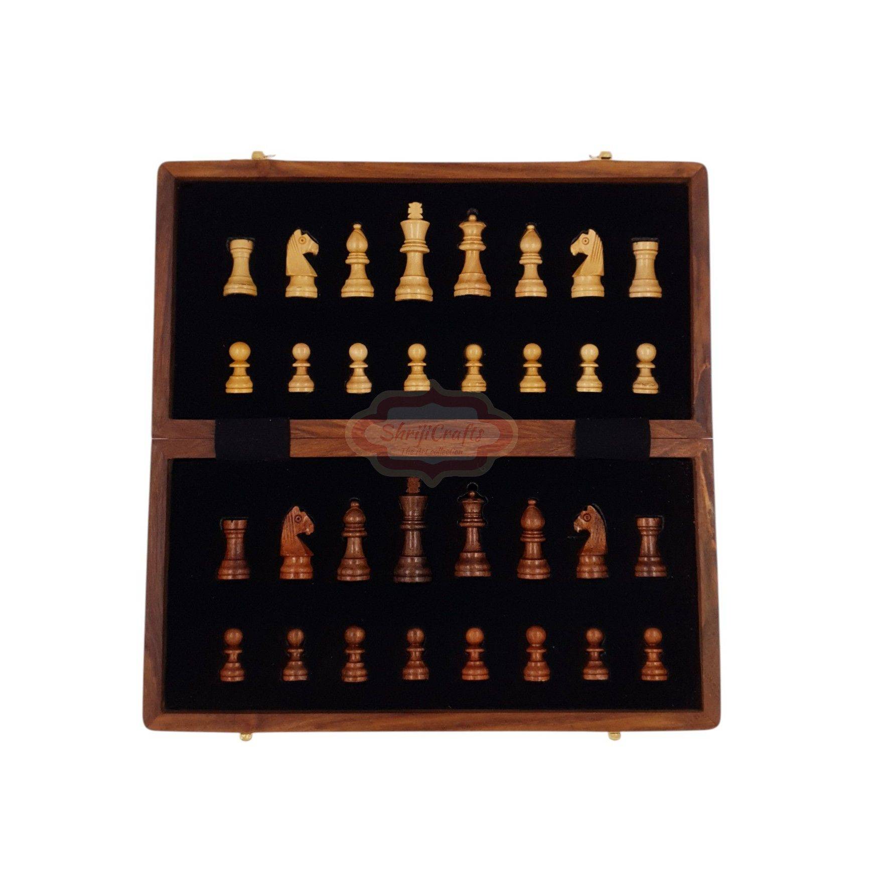 12 Inch Magnetic Wooden Chess Set — handcrafted wooden product by Shrijicrafts