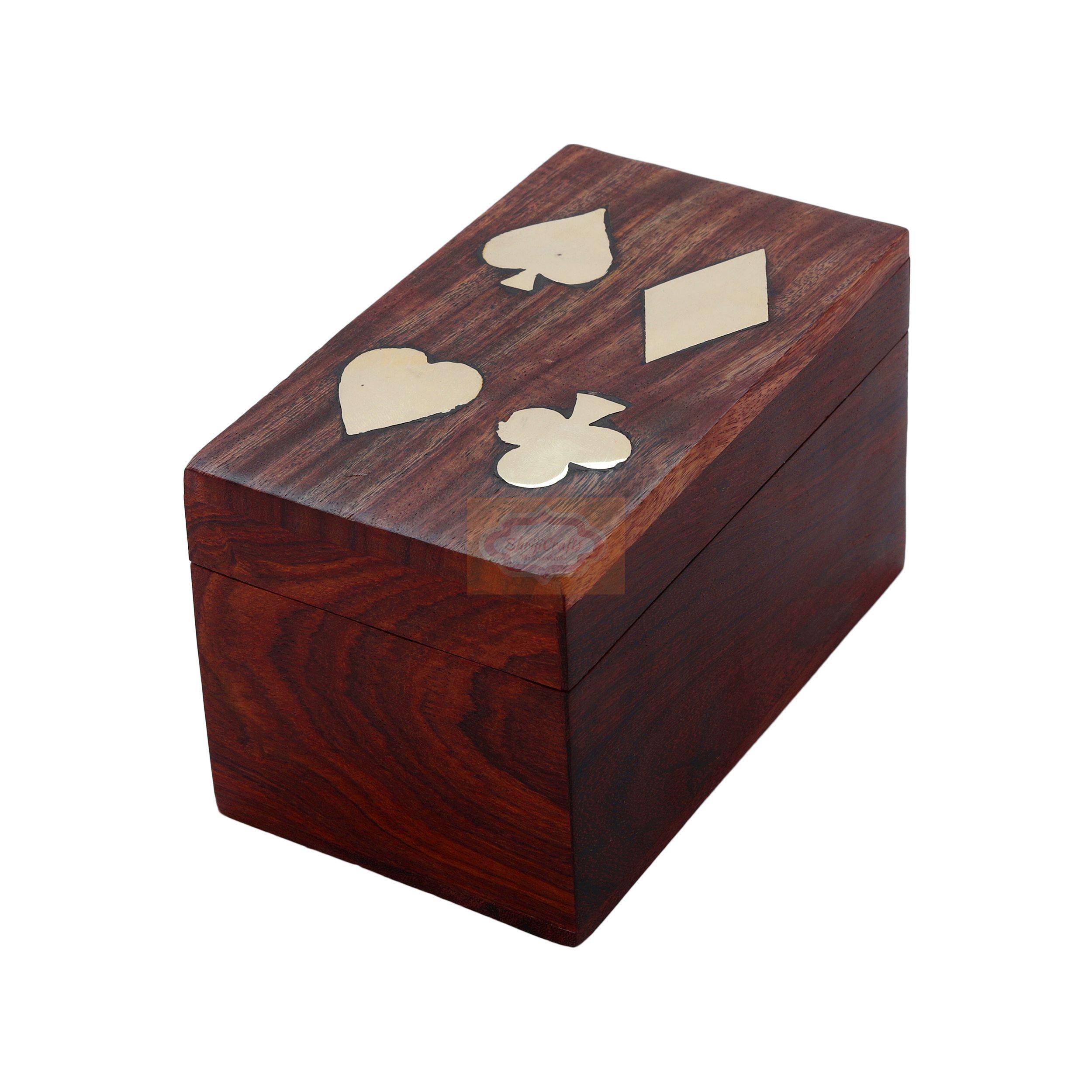 Store your favorite playing cards in style with this handcrafted wooden card storage box - View 5