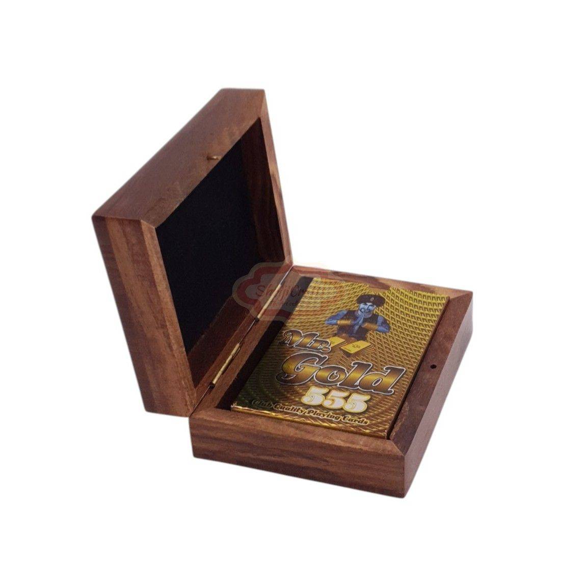 Handcrafted Wooden Playing Card Box - View 6