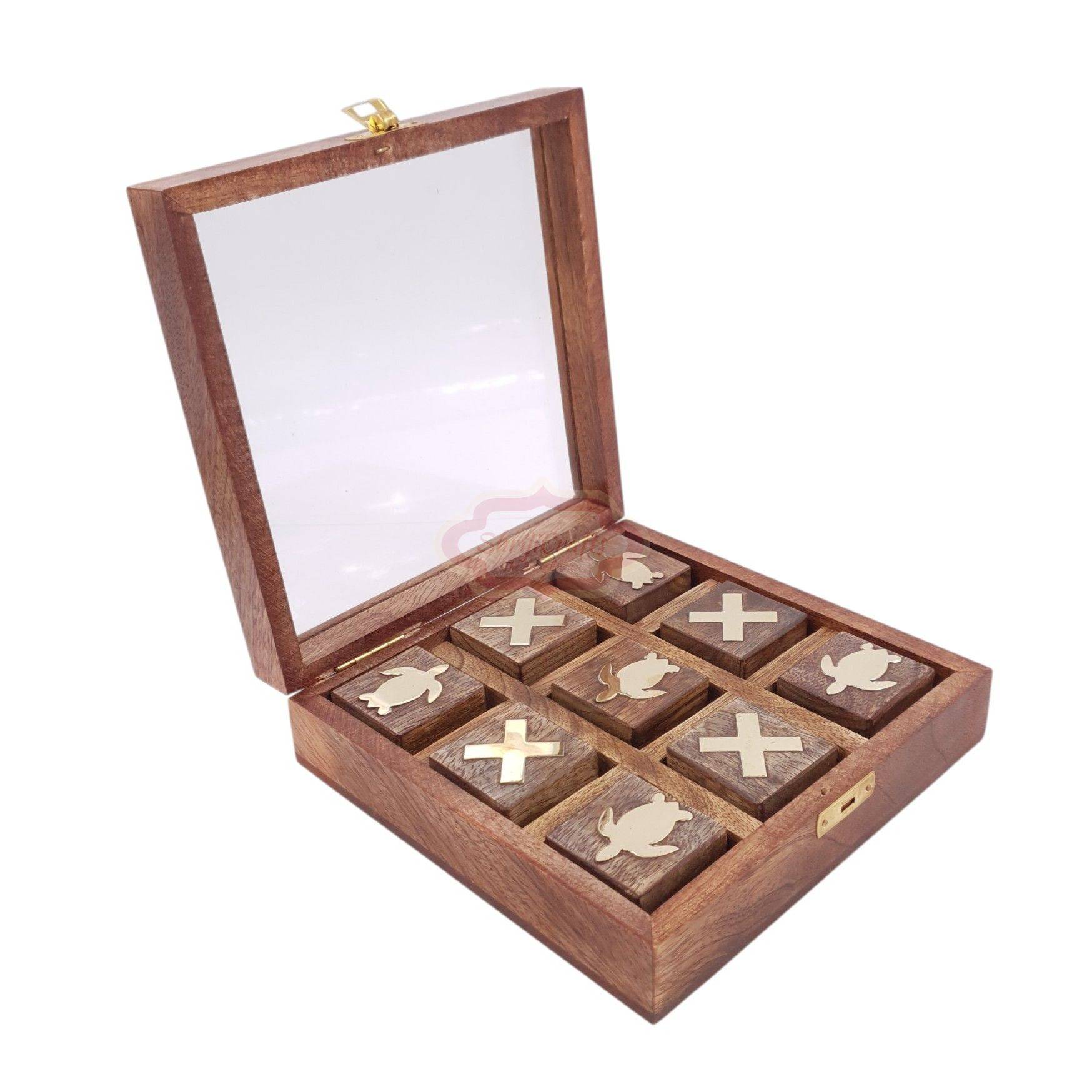 Handcrafted Wooden Tic Tac Toe game - View 6