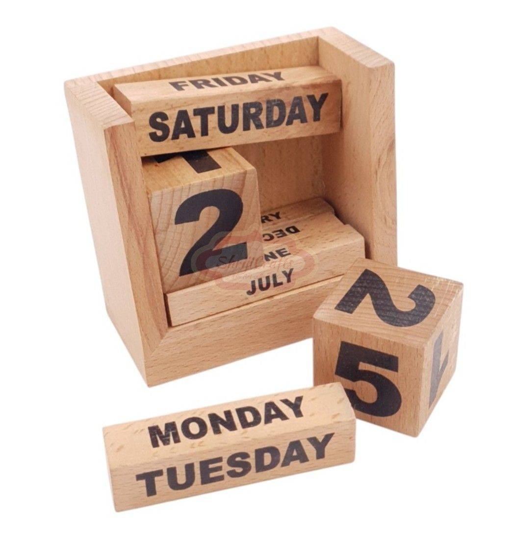 Handcrafted Wooden Calendar - View 2