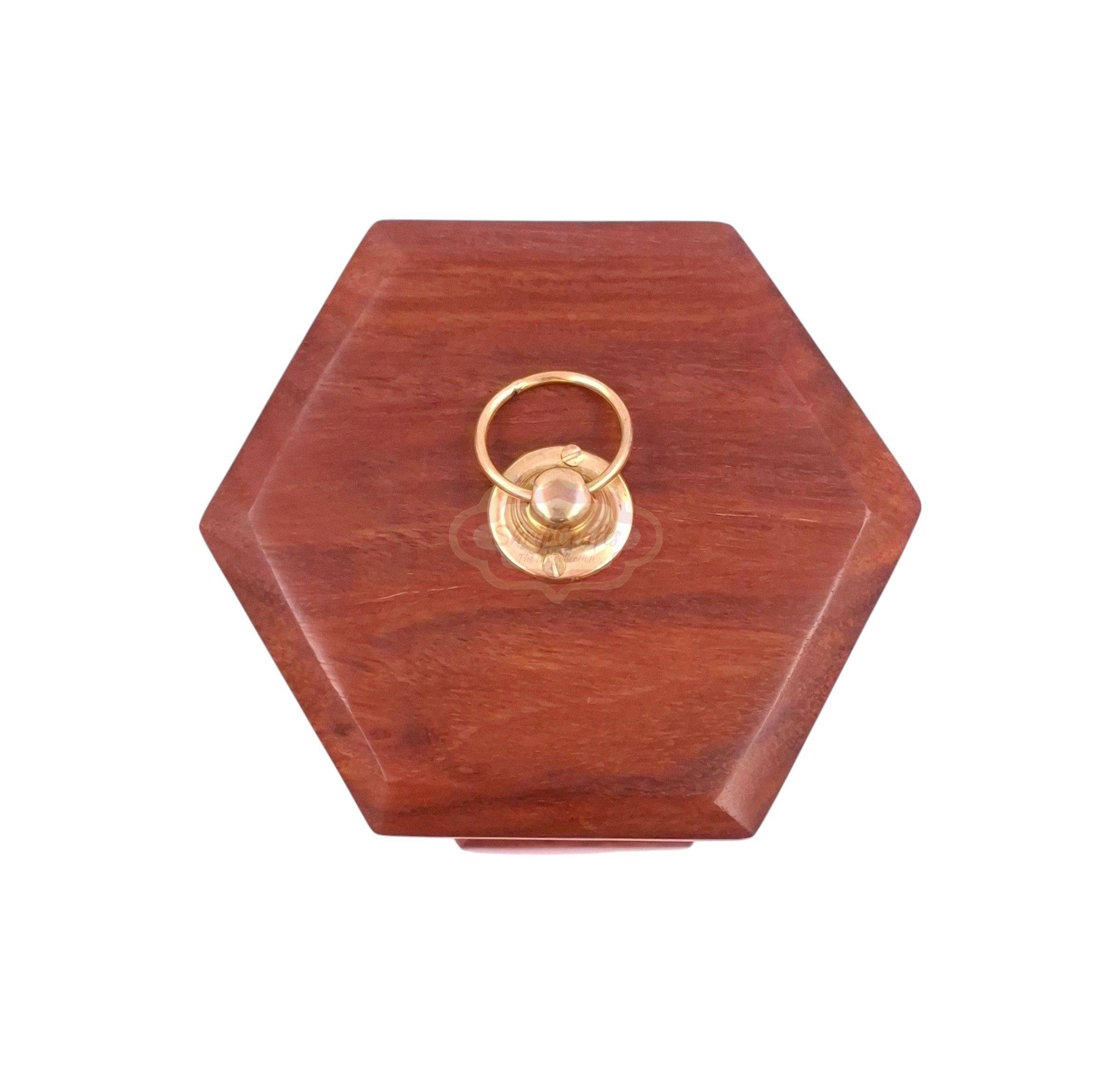 Handcrafted wooden money bank with a coin slot, secure lock, and key - View 4