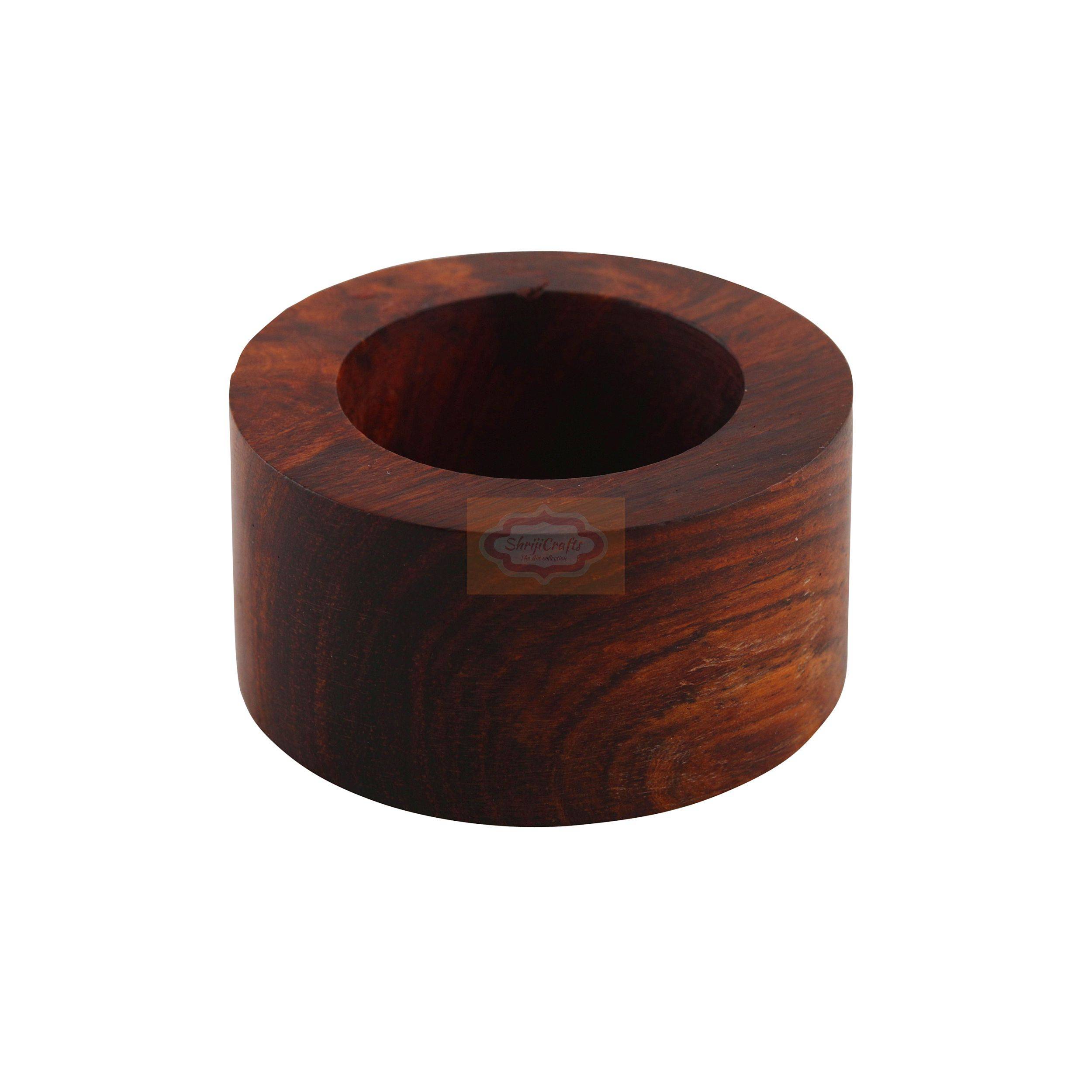 Handcrafted wooden napkin rings available in a set of 12 - View 6
