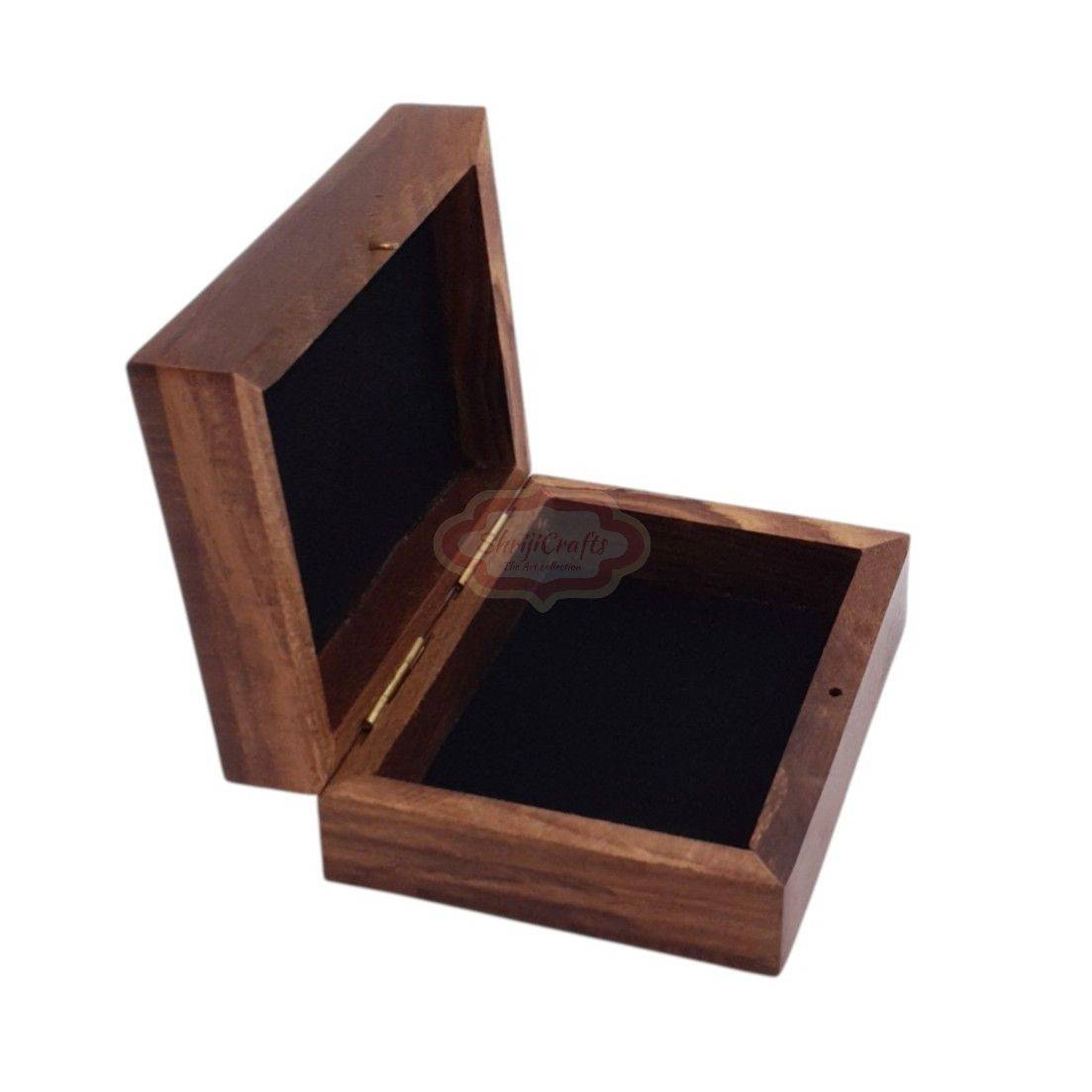 Handcrafted Wooden Playing Card Box - View 2