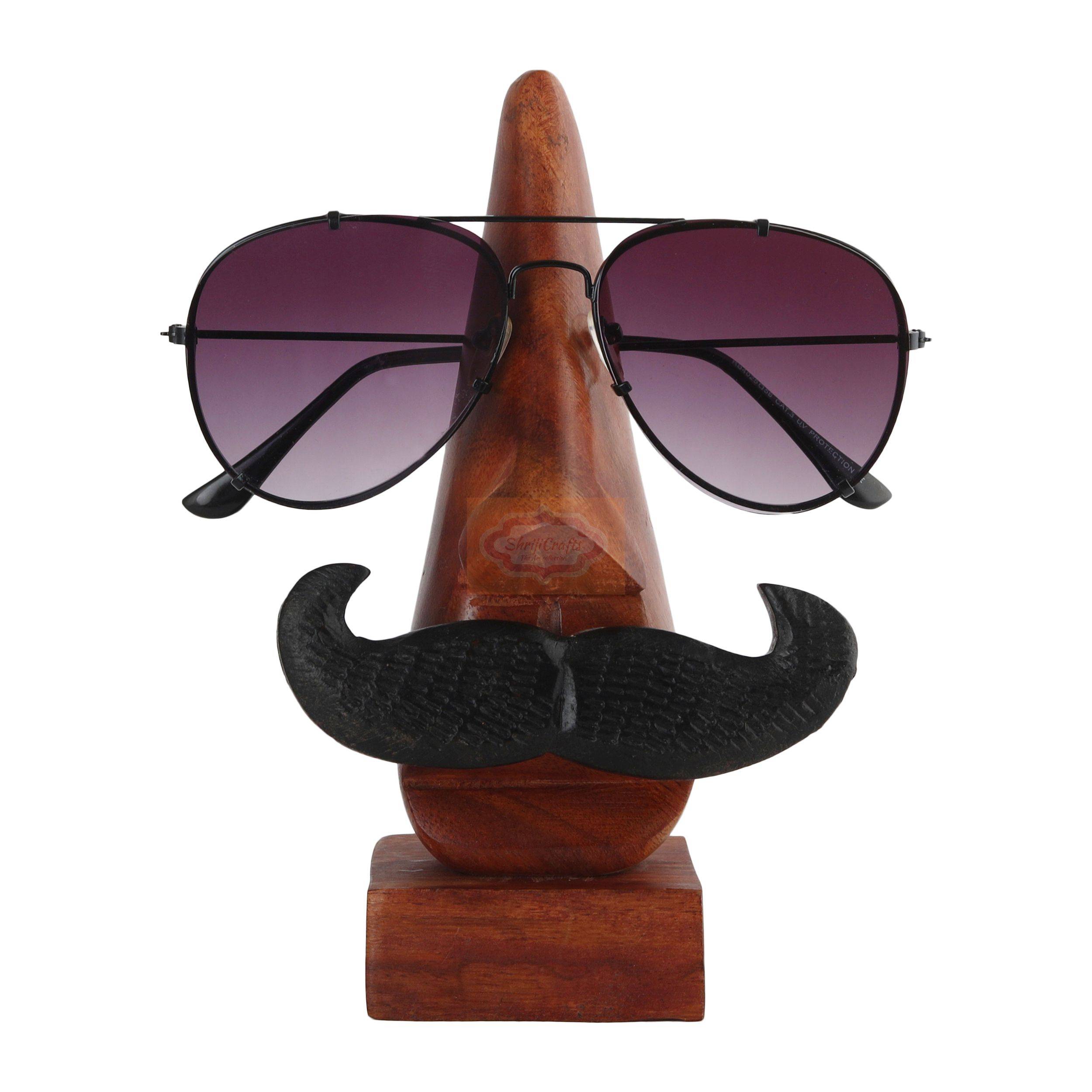 Handcrafted wooden eyeglass holder made from premium Rosewood and Mango Wood - View 3