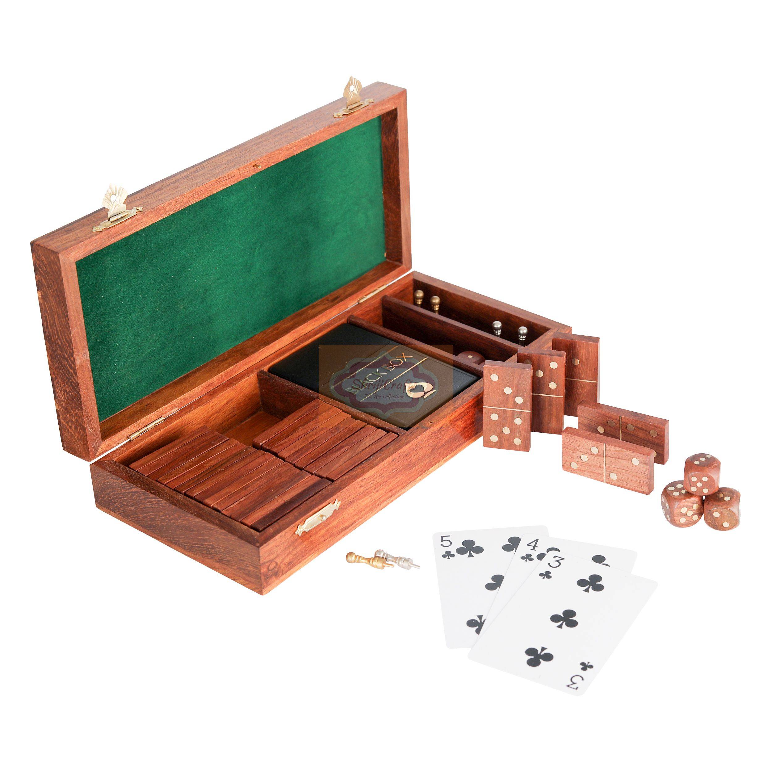 Wooden 4 in 1 Game Set - View 3