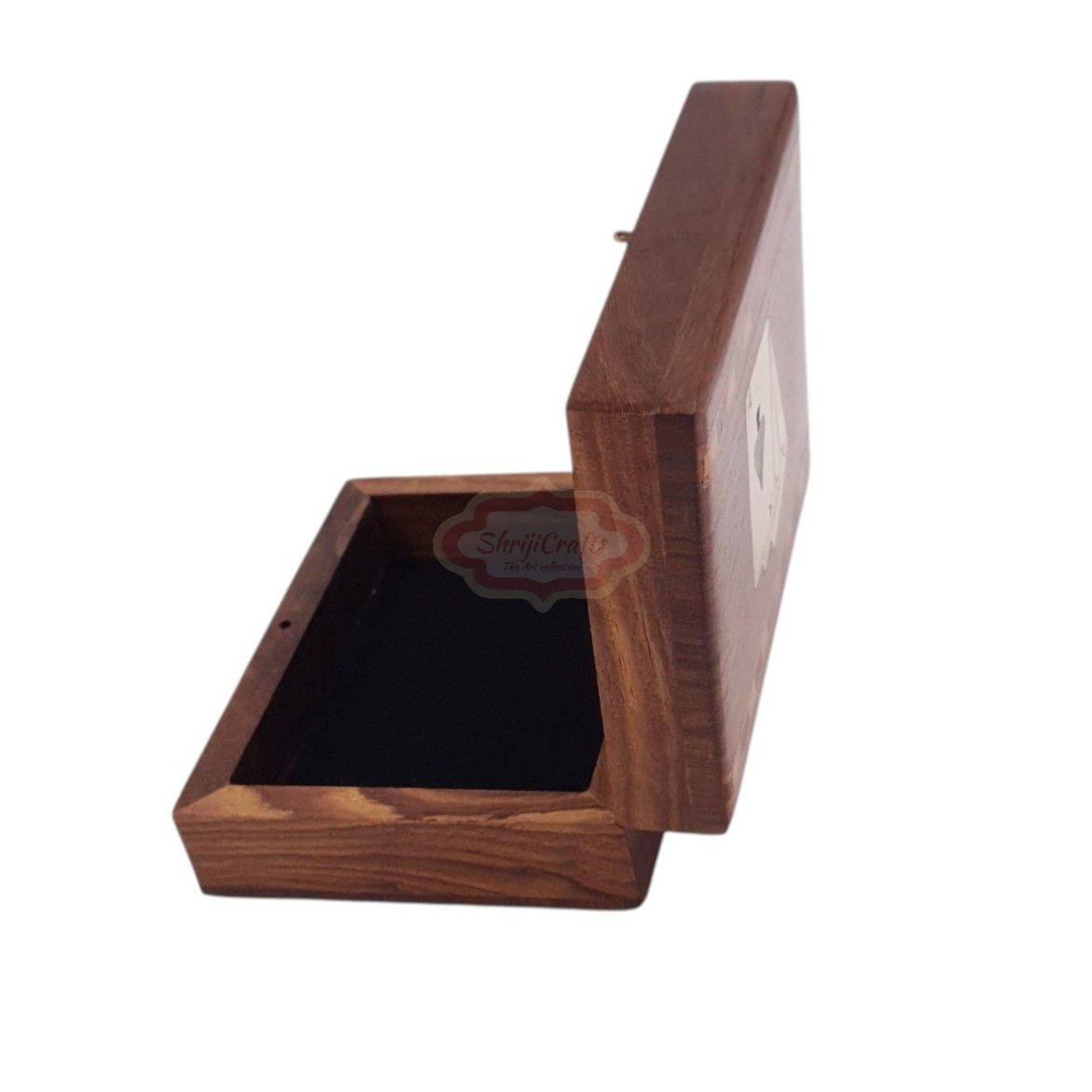 Handcrafted Wooden Playing Card Box - View 5