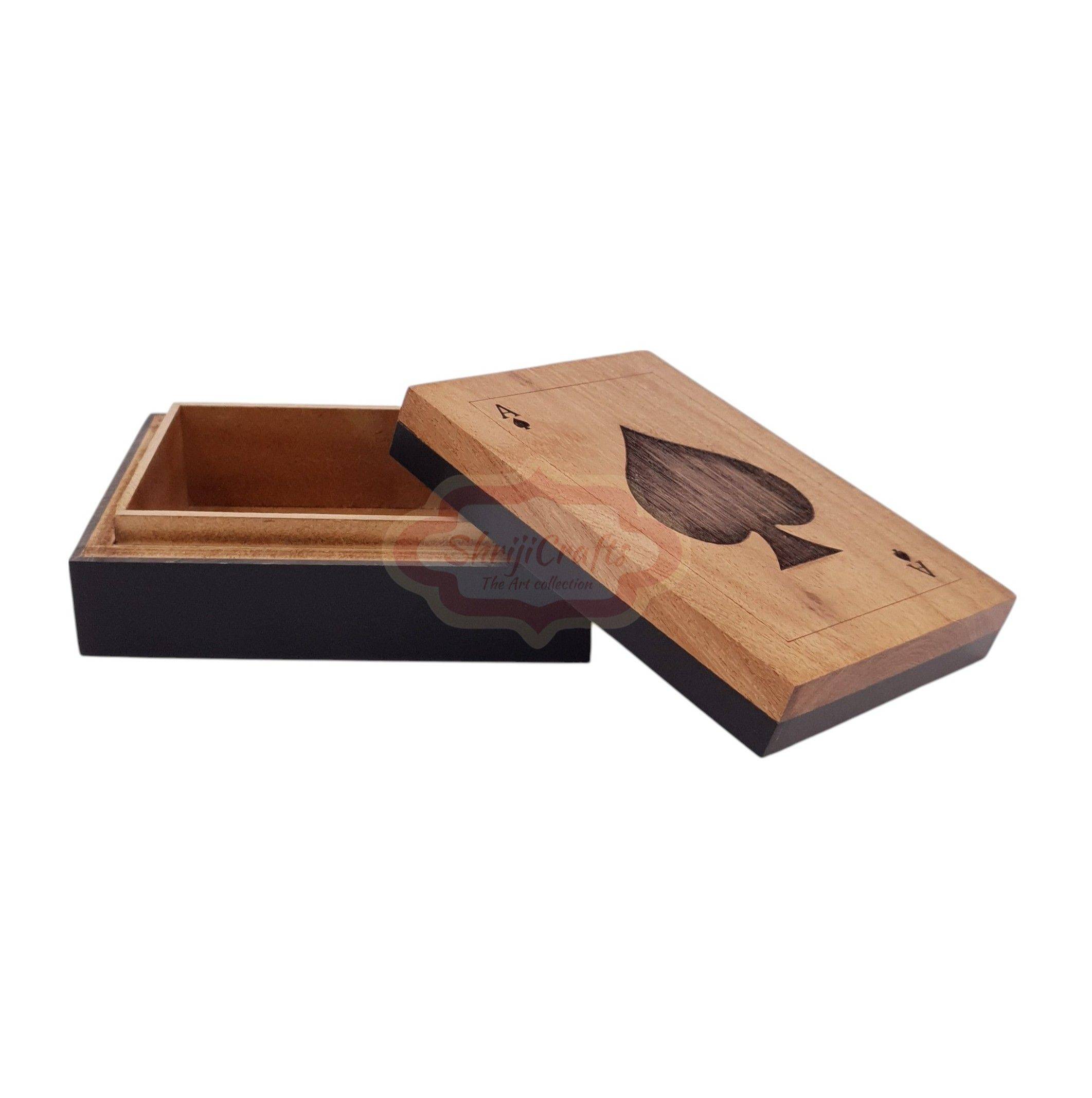 Store your playing cards in style with Handcrafted Wooden & Resin Card Box - View 4