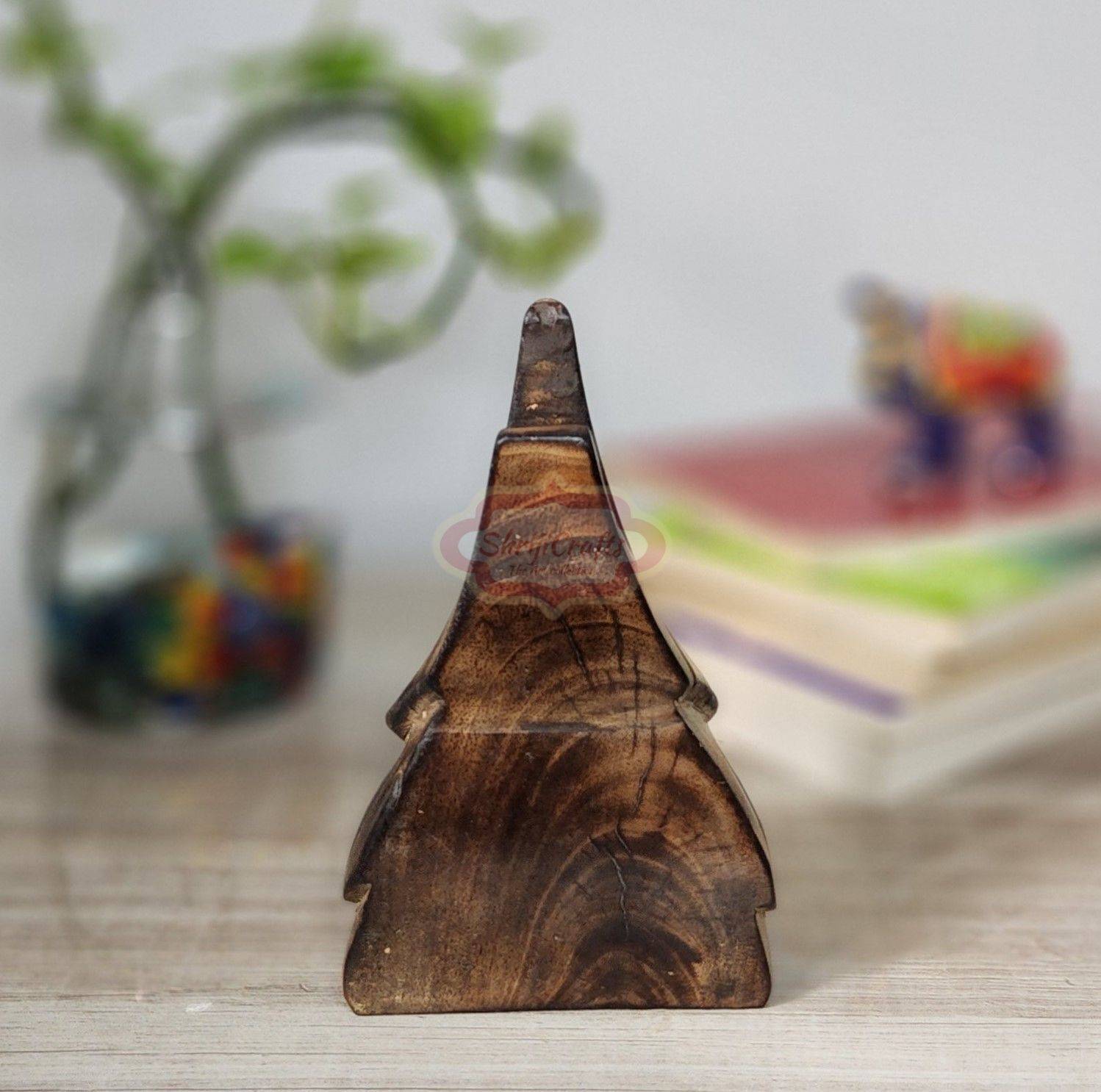 Handcrafted wooden spectacles holder for safely storing eyeglasses and sunglasses - View 3