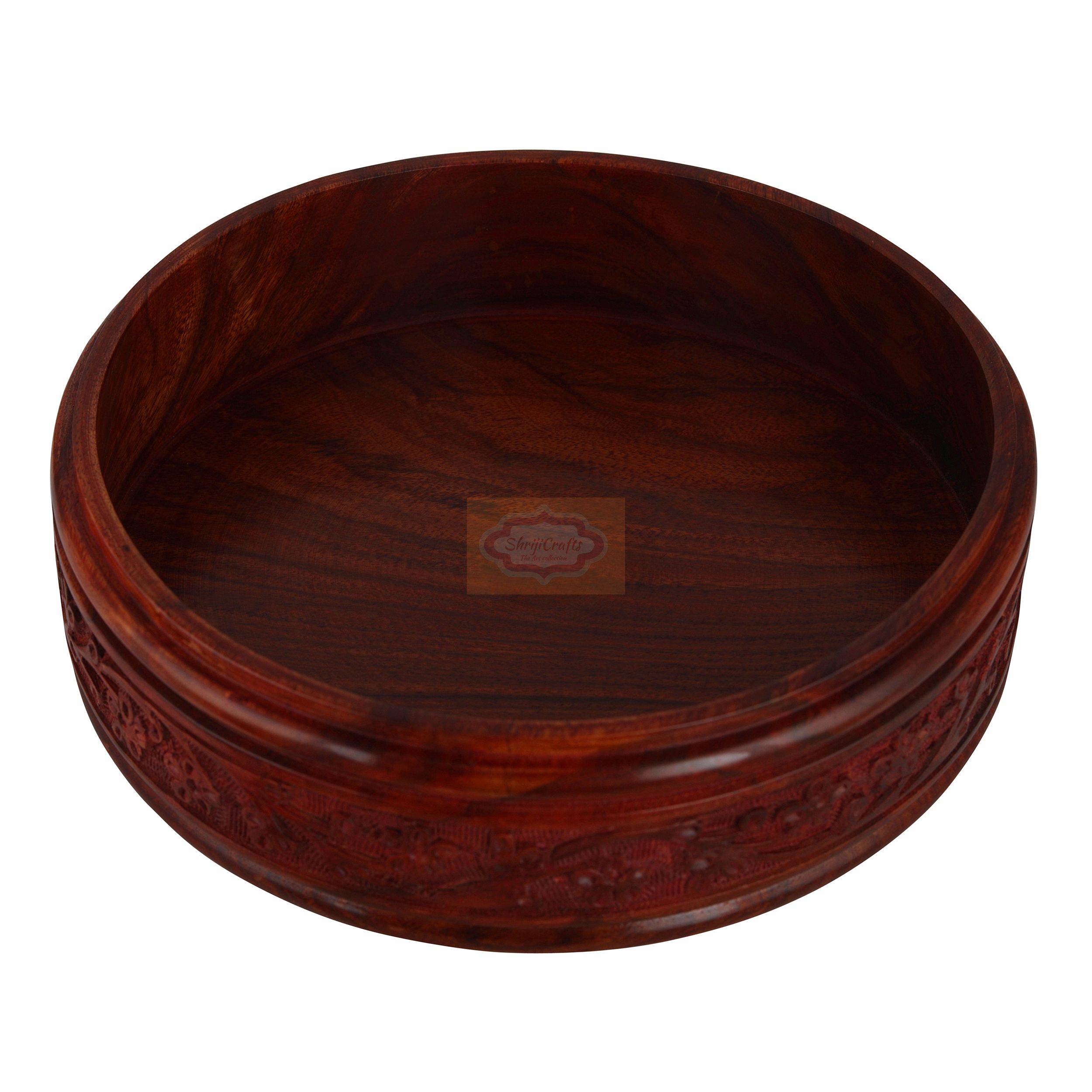 Handcrafted Wooden Chapati Box - View 4