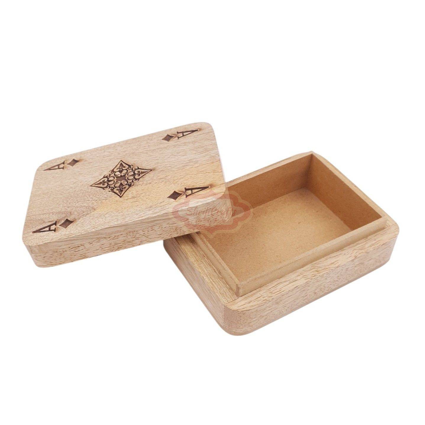 Handcrafted Wooden Playing Card Storage Box - View 7