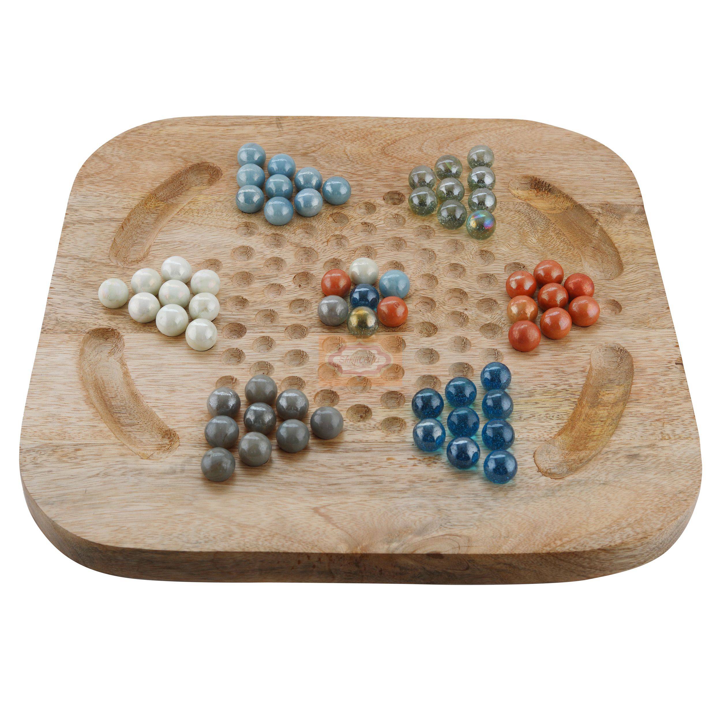 Handcrafted Chinese Checkers game made from premium mango wood — handcrafted wooden product by Shrijicrafts