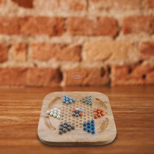 Handcrafted Chinese Checkers game made from premium mango wood