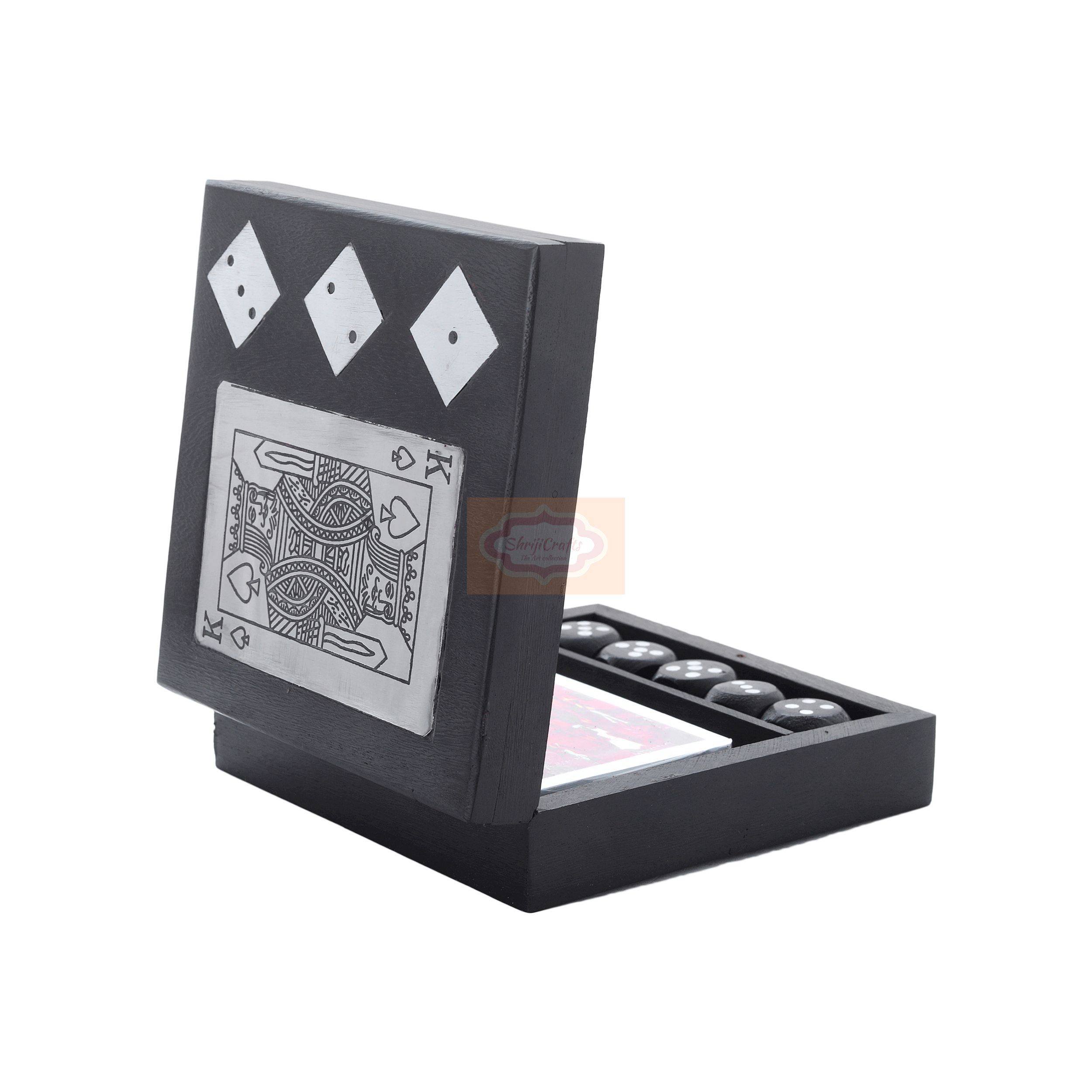 Keep your favorite card games organized in style with this handcrafted wooden box - View 3