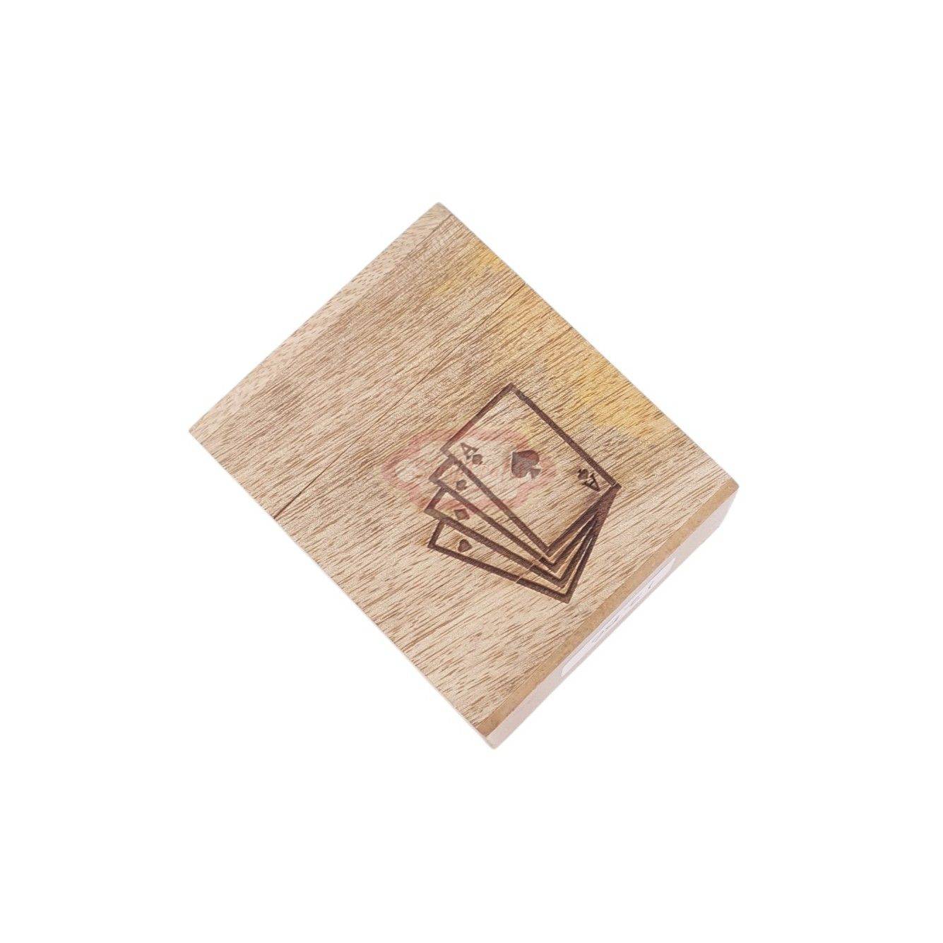 Handcrafted wooden card holder designed to store 1 standard deck of playing cards - View 3
