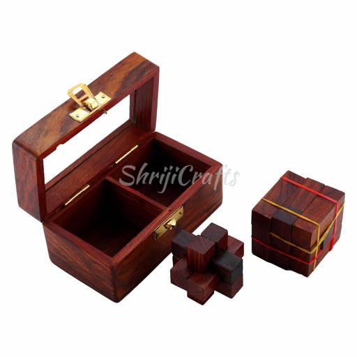 Handcrafted Wooden Puzzle Set
