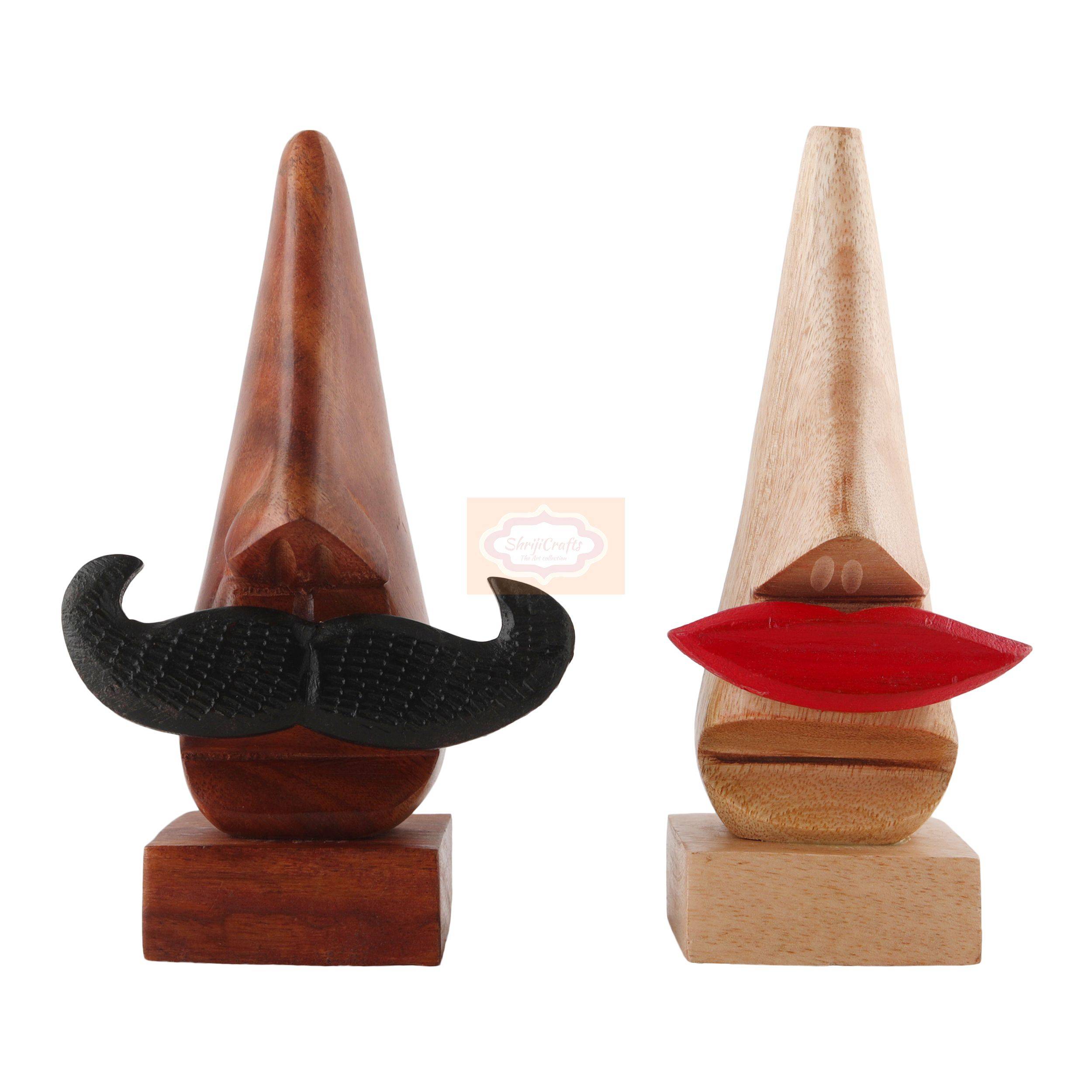 Handcrafted wooden eyeglass holder made from premium Rosewood and Mango Wood - View 2