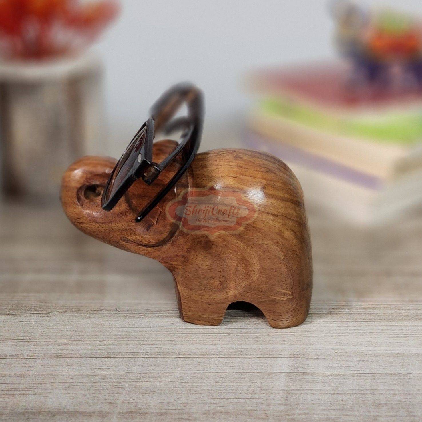 Handcrafted wooden eyeglass holder designed to keep your spectacles safe and within easy reach - View 6