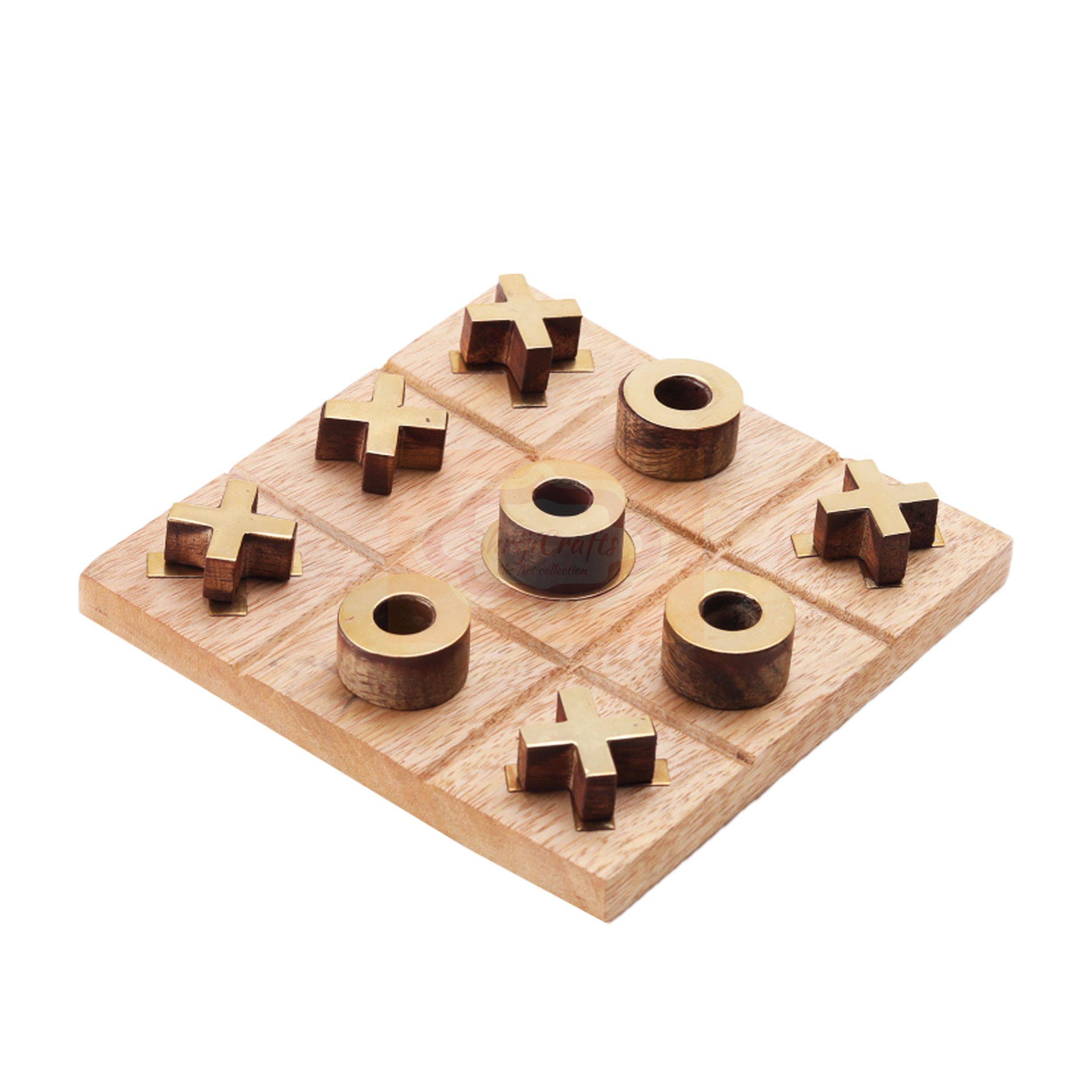 Wooden Tic Tac Toe & Brainvita Solitaire - View 2